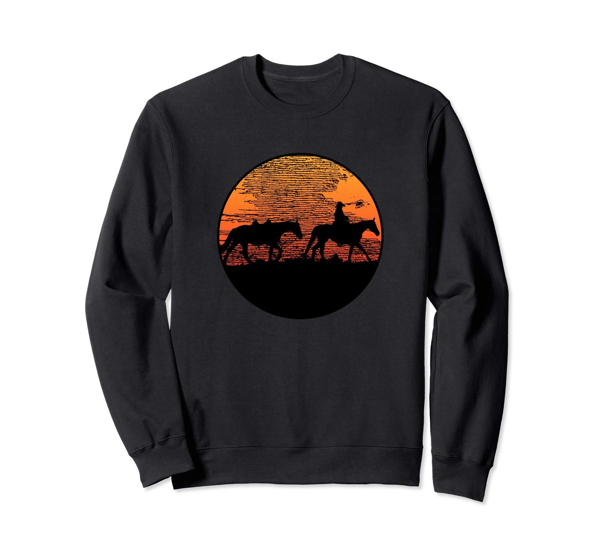 Western Horse Cowboy Sweatshirt - Novelty Apparel Men Women - T-Shirt, Sweatshirt, Hoodie