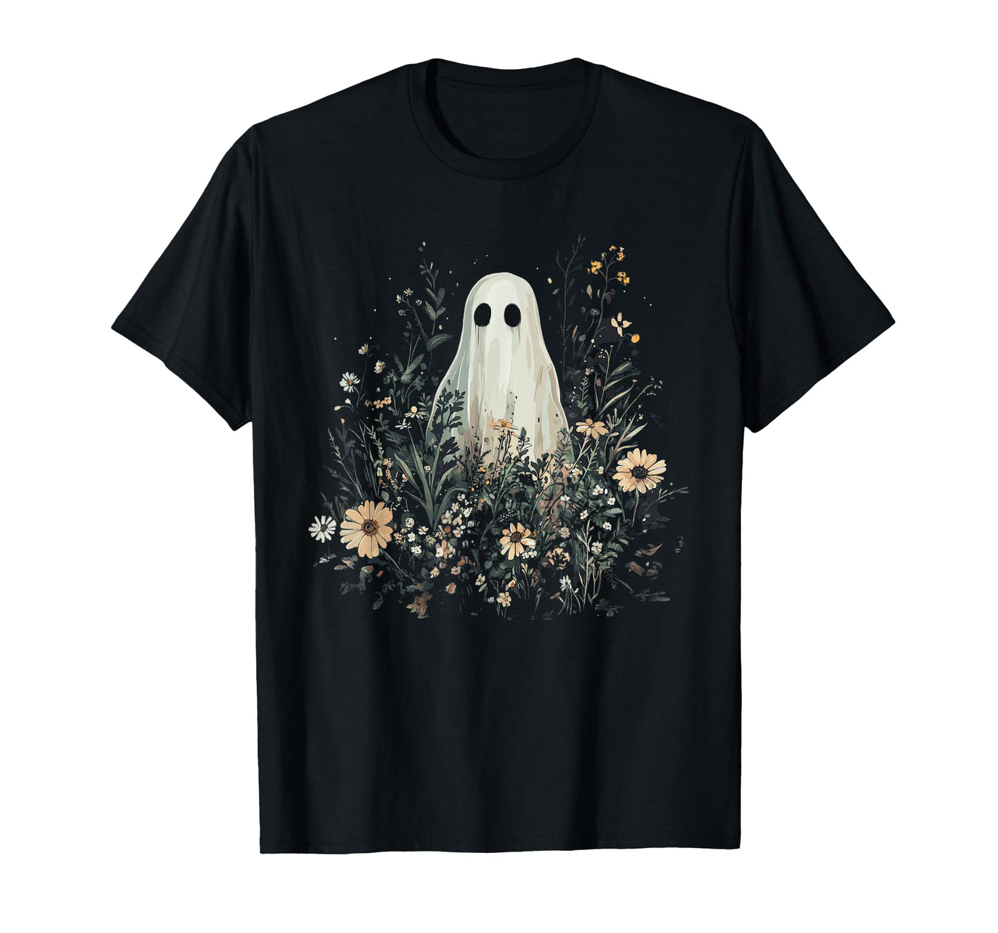 Floral Ghost Halloween Ghost Forest T-Shirt - Graphic Print Men Women - T-Shirt, Sweatshirt, Hoodie