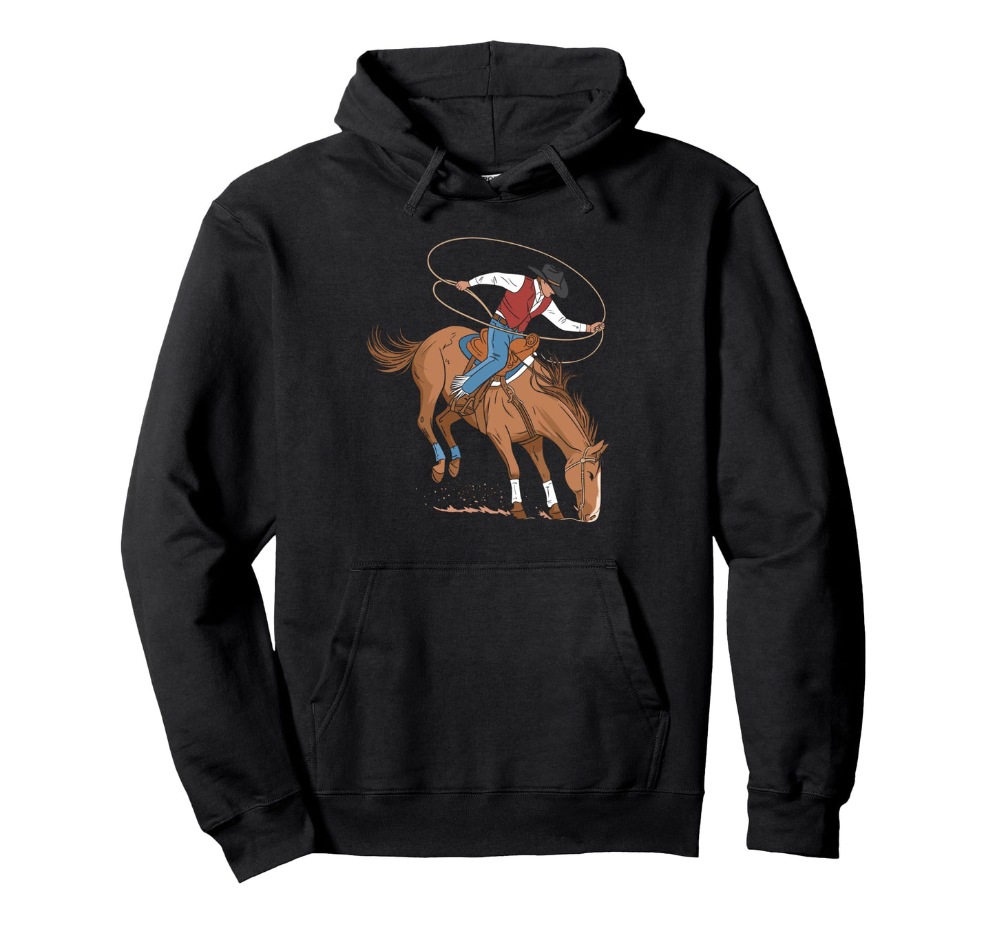 Cowboy Rodeo Lasso Western Hoodie - Casual Everyday Wear for Adults - T-Shirt, Sweatshirt, Hoodie