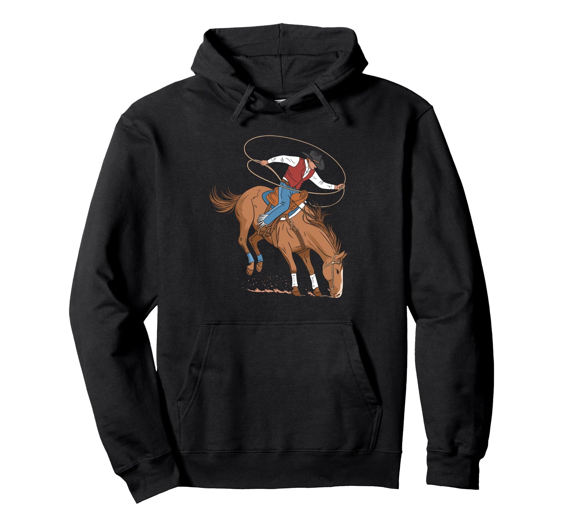 Cowboy Rodeo Lasso Western Hoodie - Casual Everyday Wear for Adults - T-Shirt, Sweatshirt, Hoodie