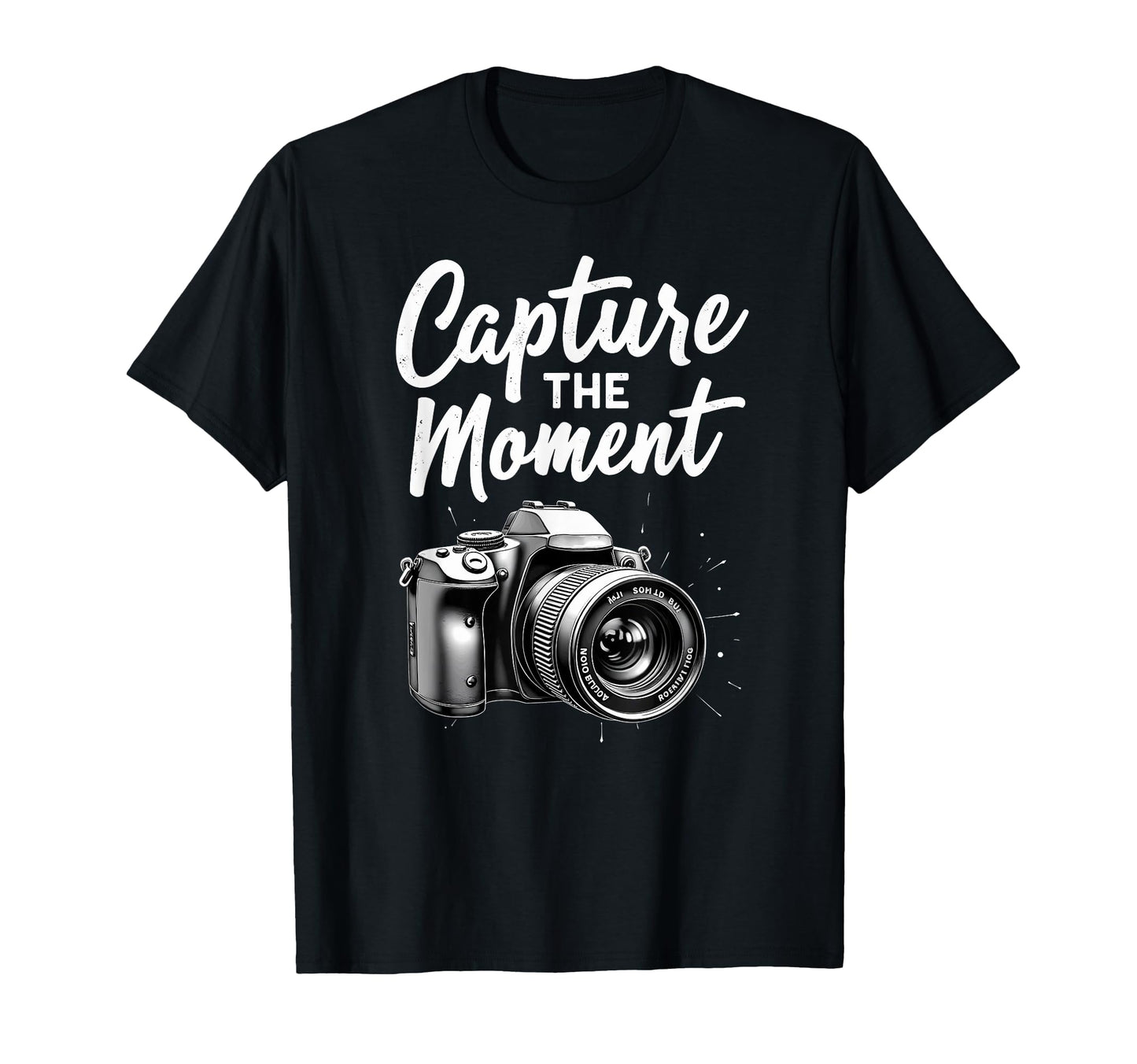 Capture Moment Camera Photography T-Shirt - Custom Art Print for Adults - T-Shirt, Sweatshirt, Hoodie