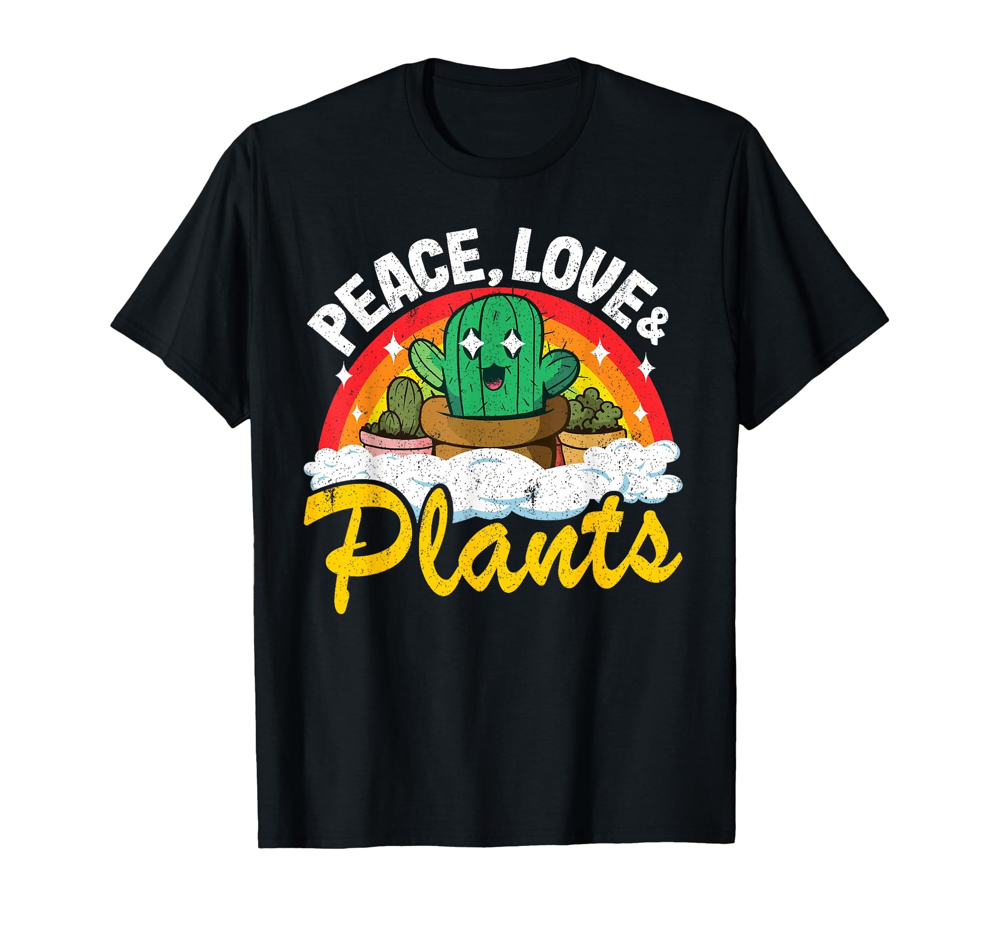 Peace Love Plants Rainbow Landscaper T-Shirt - Aesthetic Graphic Men Women - T-Shirt, Sweatshirt, Hoodie