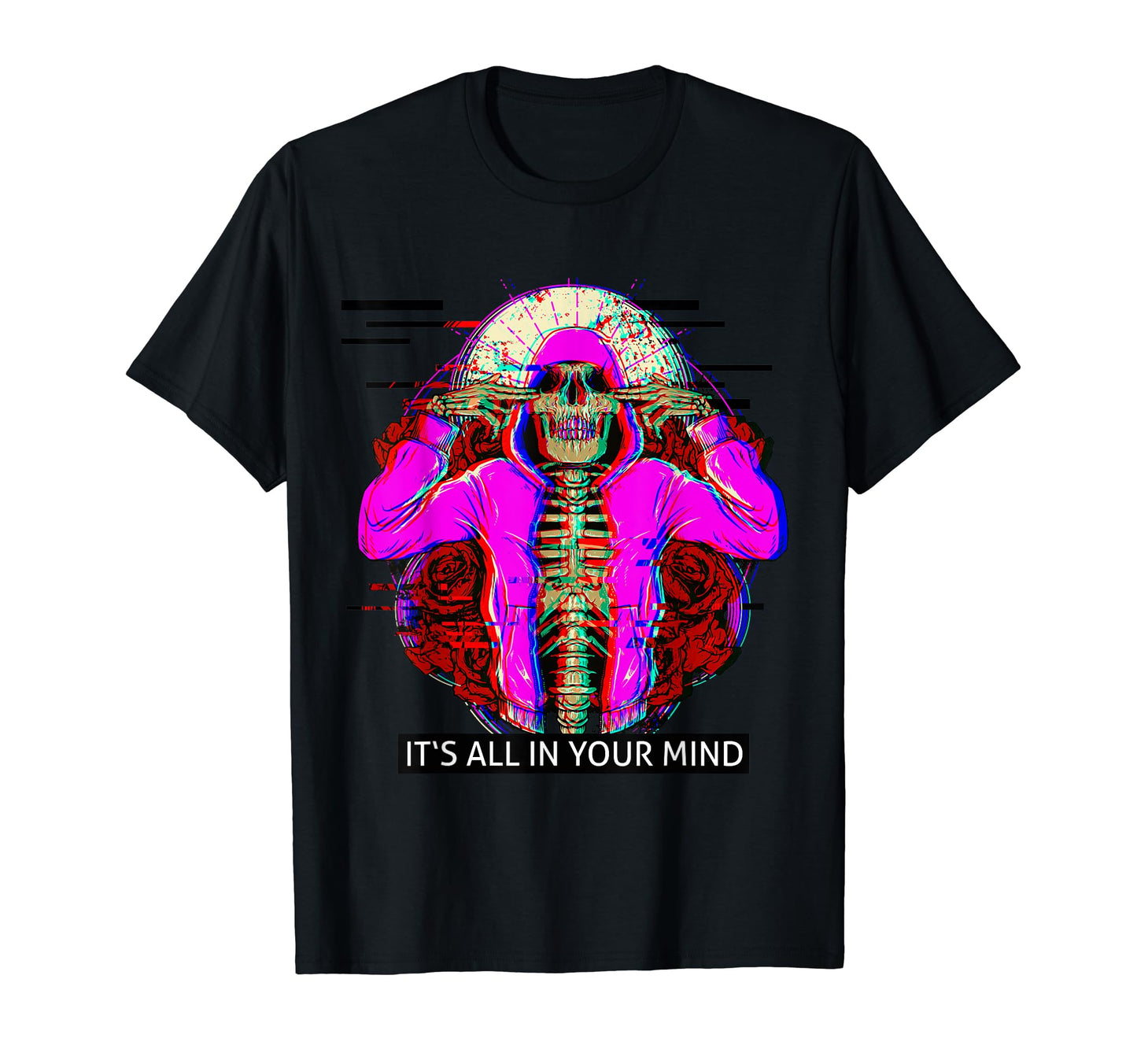 Techno Hiphop Rave Glitch Aesthetic T-Shirt - Casual Everyday Wear Unisex - T-Shirt, Sweatshirt, Hoodie