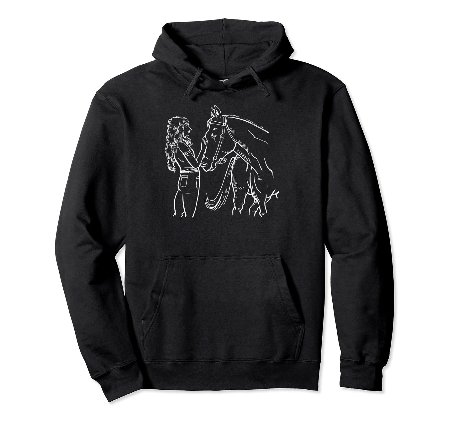 Horse Cowgirl Cowboy Hat Western Trail Hoodie - Unique Graphic for Adults - T-Shirt, Sweatshirt, Hoodie