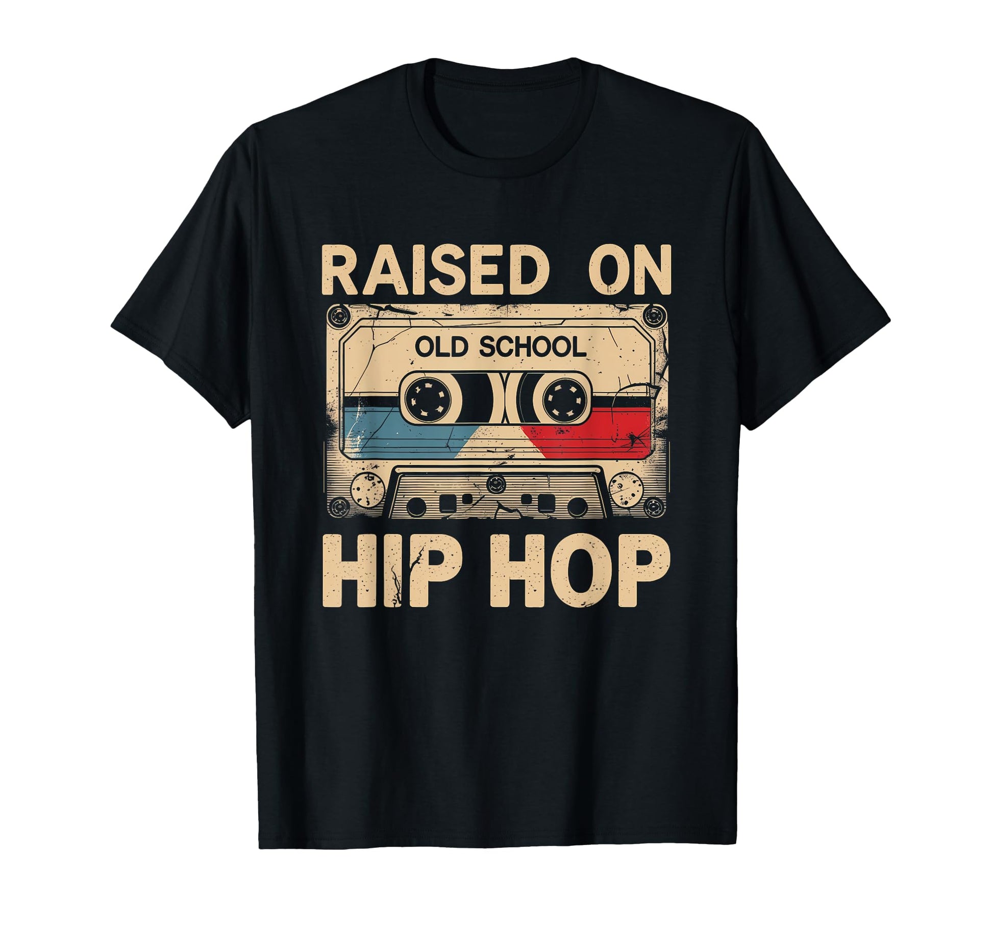 Raised Old School Hip Hop Funny Rap T-Shirt - Custom Art Print Men Women - T-Shirt, Sweatshirt, Hoodie