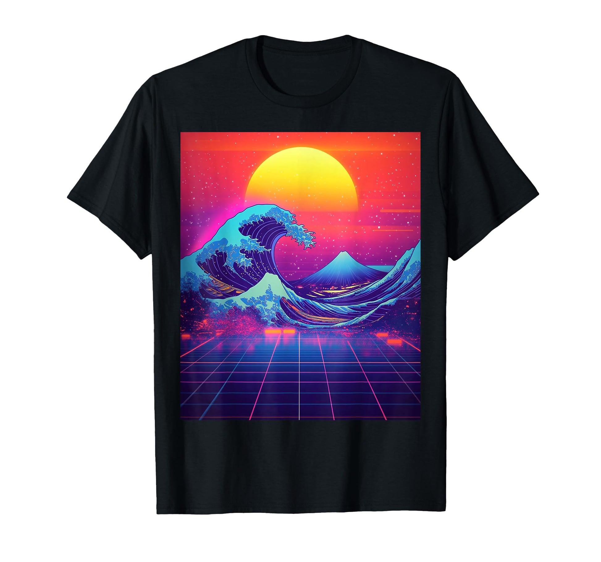 Synthwave Sunset Vaporwave T-Shirt - Fun Novelty Design for Adults - T-Shirt, Sweatshirt, Hoodie