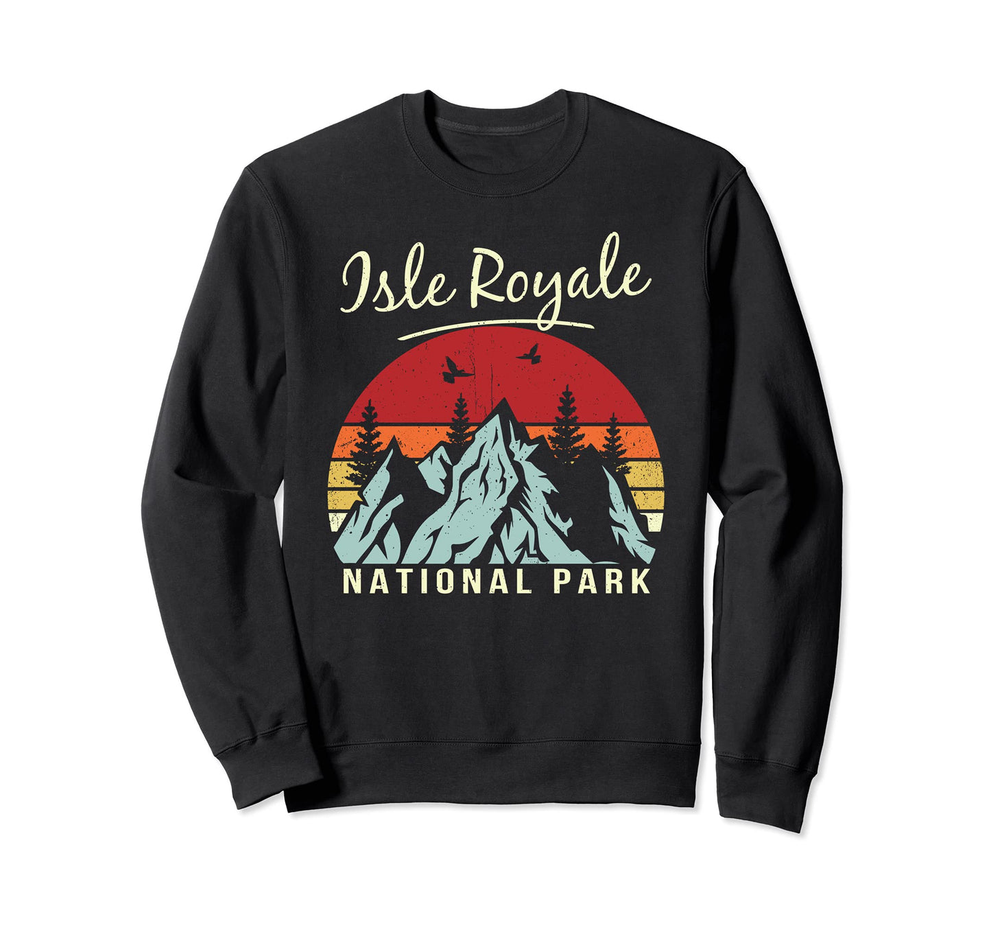 Hiking Camping Isle Royale National Sweatshirt - Graphic Print Men Women - T-Shirt, Sweatshirt, Hoodie