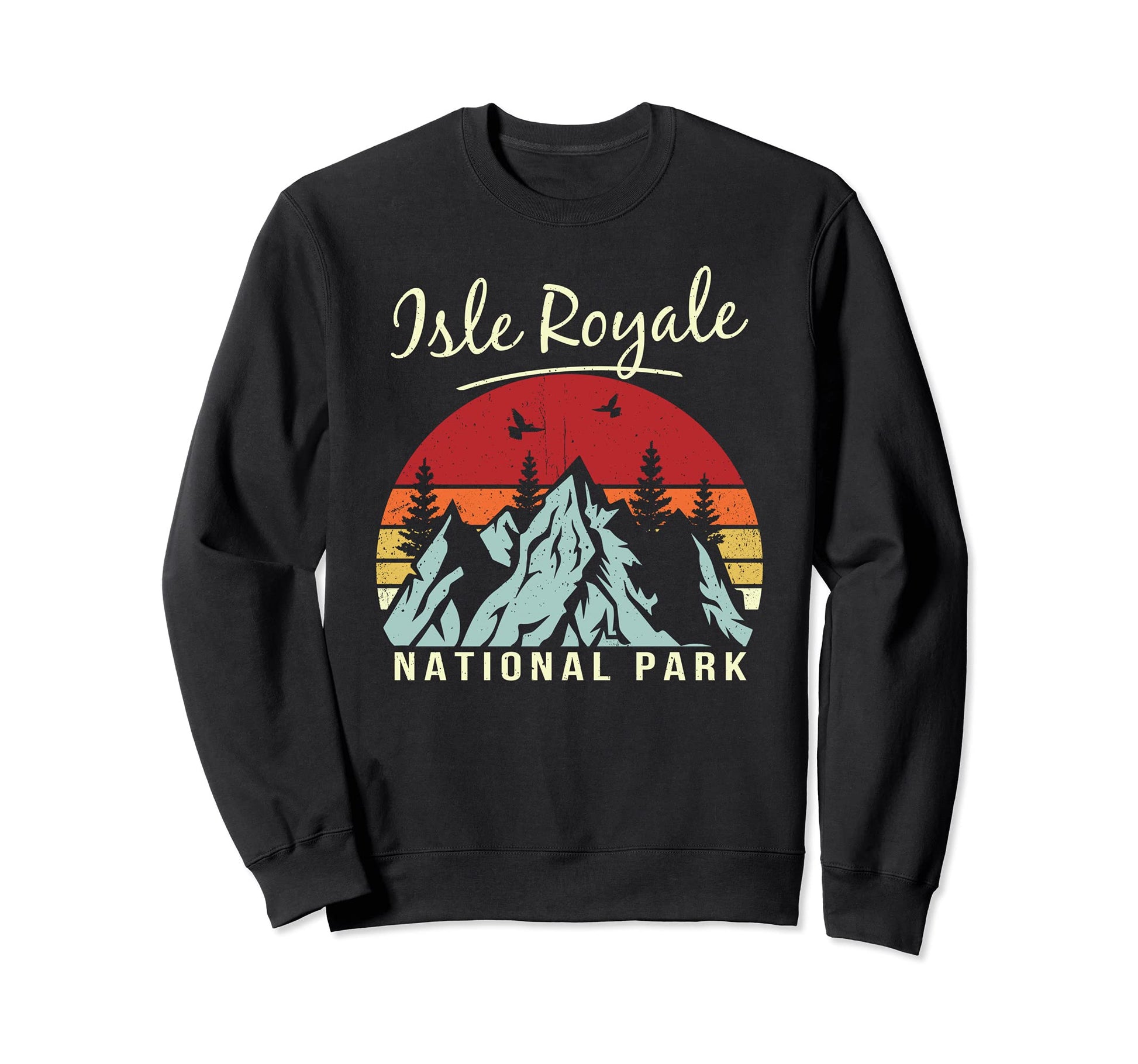 Hiking Camping Isle Royale National Sweatshirt - Graphic Print Men Women - T-Shirt, Sweatshirt, Hoodie