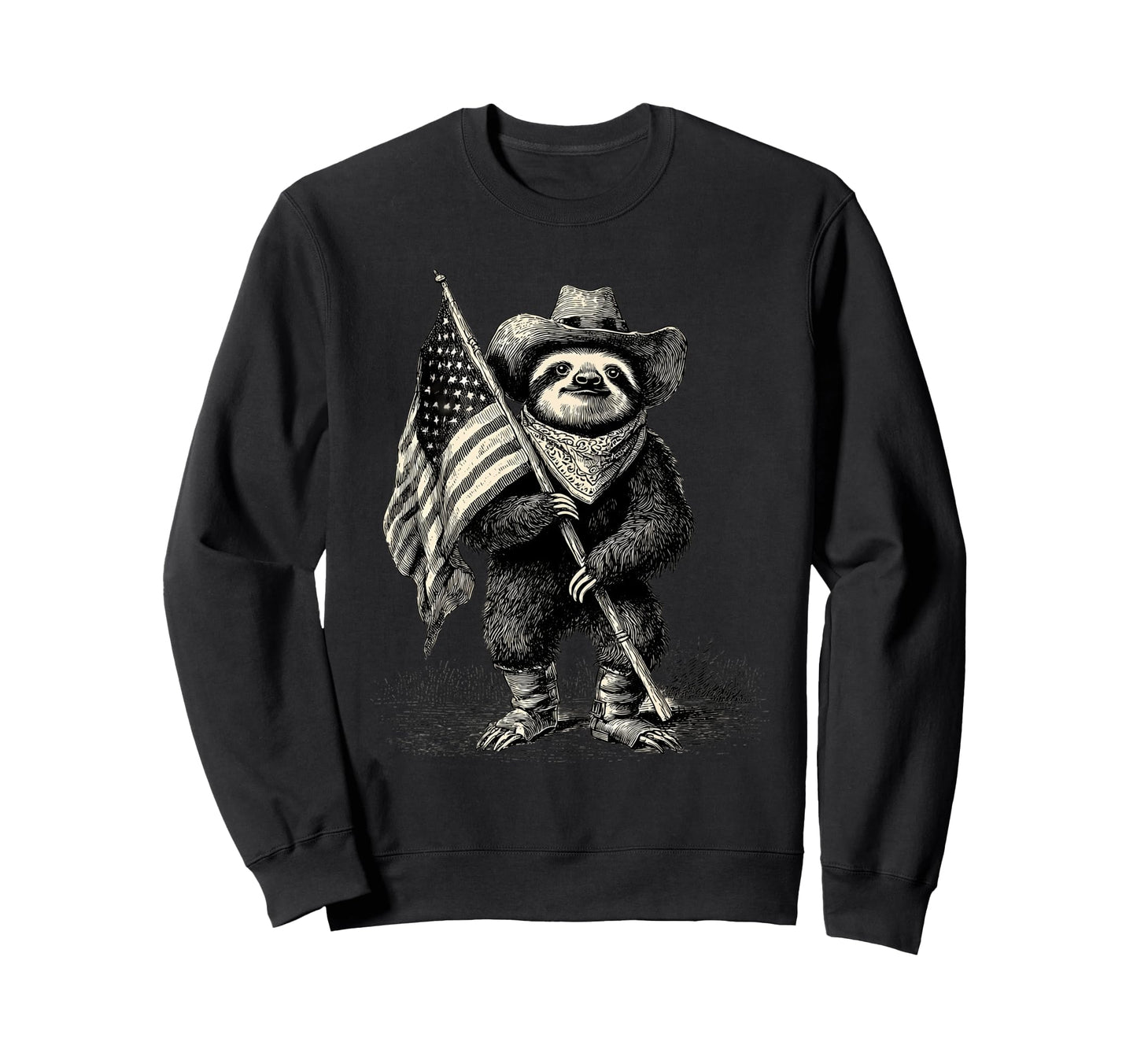 Country Cowboy Sloth Rodeo Sweatshirt - Casual Everyday Wear for Adults - T-Shirt, Sweatshirt, Hoodie