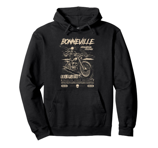 Bonneville Salt Flats Motorcycle Hoodie - Streetwear Style for Adults - T-Shirt, Sweatshirt, Hoodie