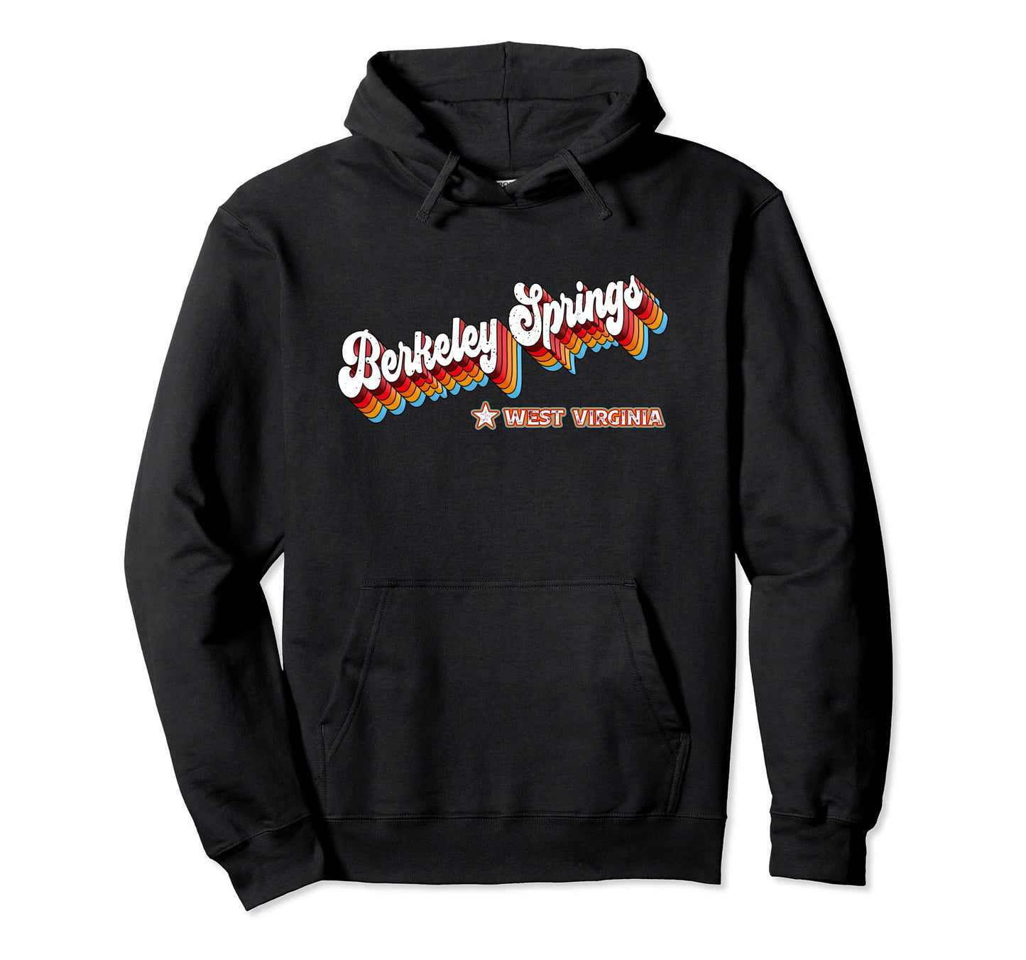 80S Berkeley Springs West Virginia Wv Hoodie - Minimalist Print Men Women - T-Shirt, Sweatshirt, Hoodie