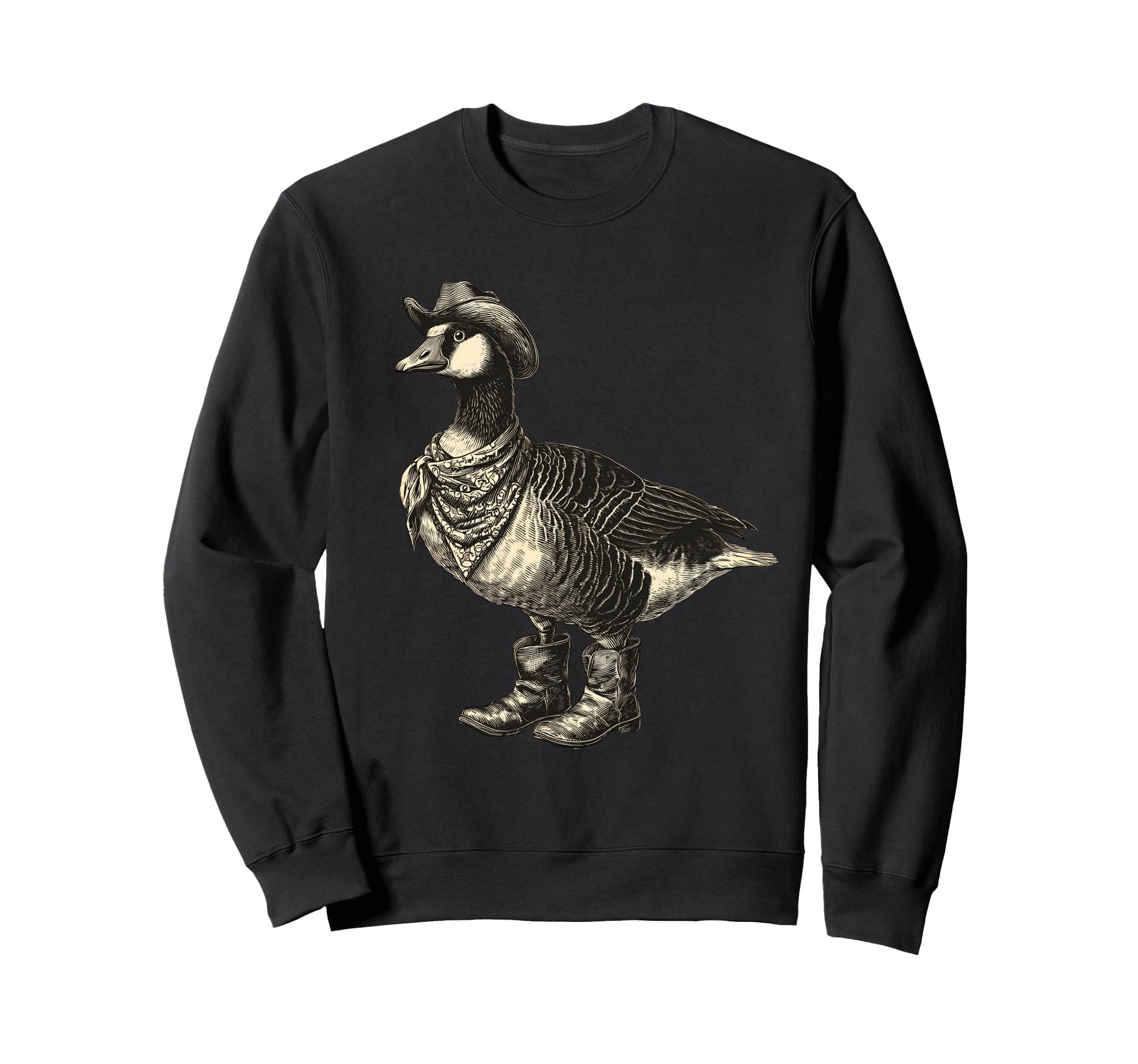 Country Cowboy Goose Rodeo Cowgirl Sweatshirt - Unique Graphic for Adults - T-Shirt, Sweatshirt, Hoodie