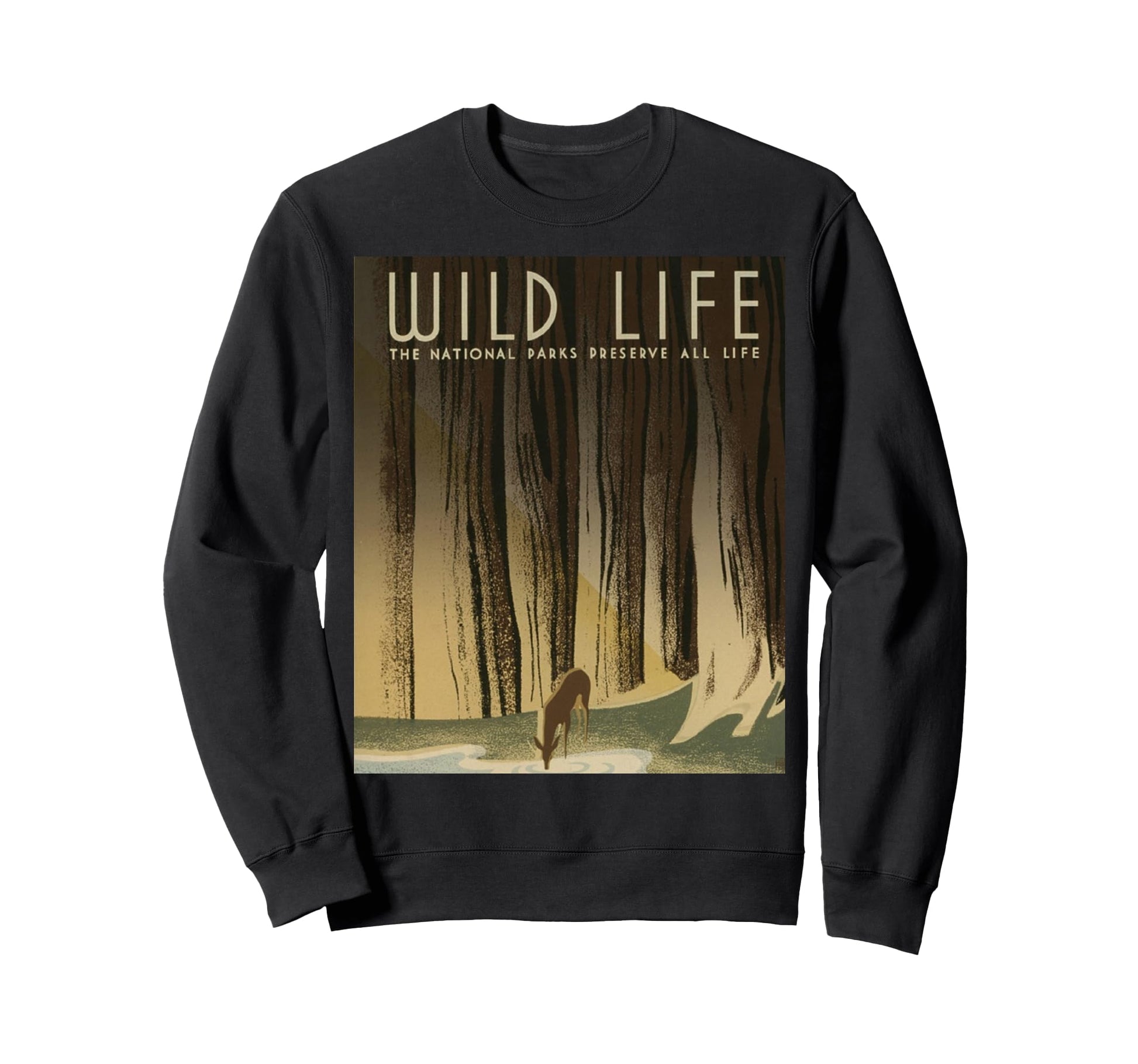 National Parks Wild Life Sweatshirt - Minimalist Print Unisex - T-Shirt, Sweatshirt, Hoodie