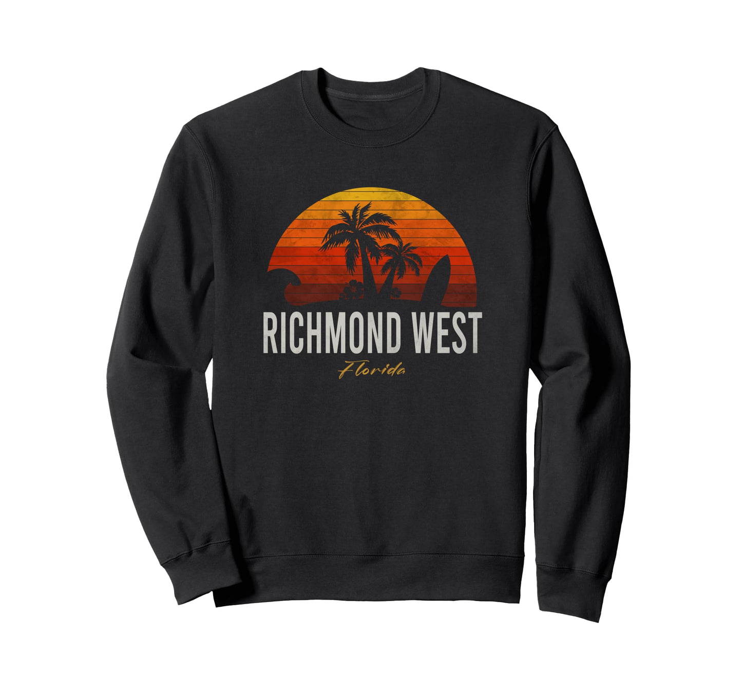 Richmond West Florida Surfer Beach Sweatshirt - Graphic Print for Adults - T-Shirt, Sweatshirt, Hoodie