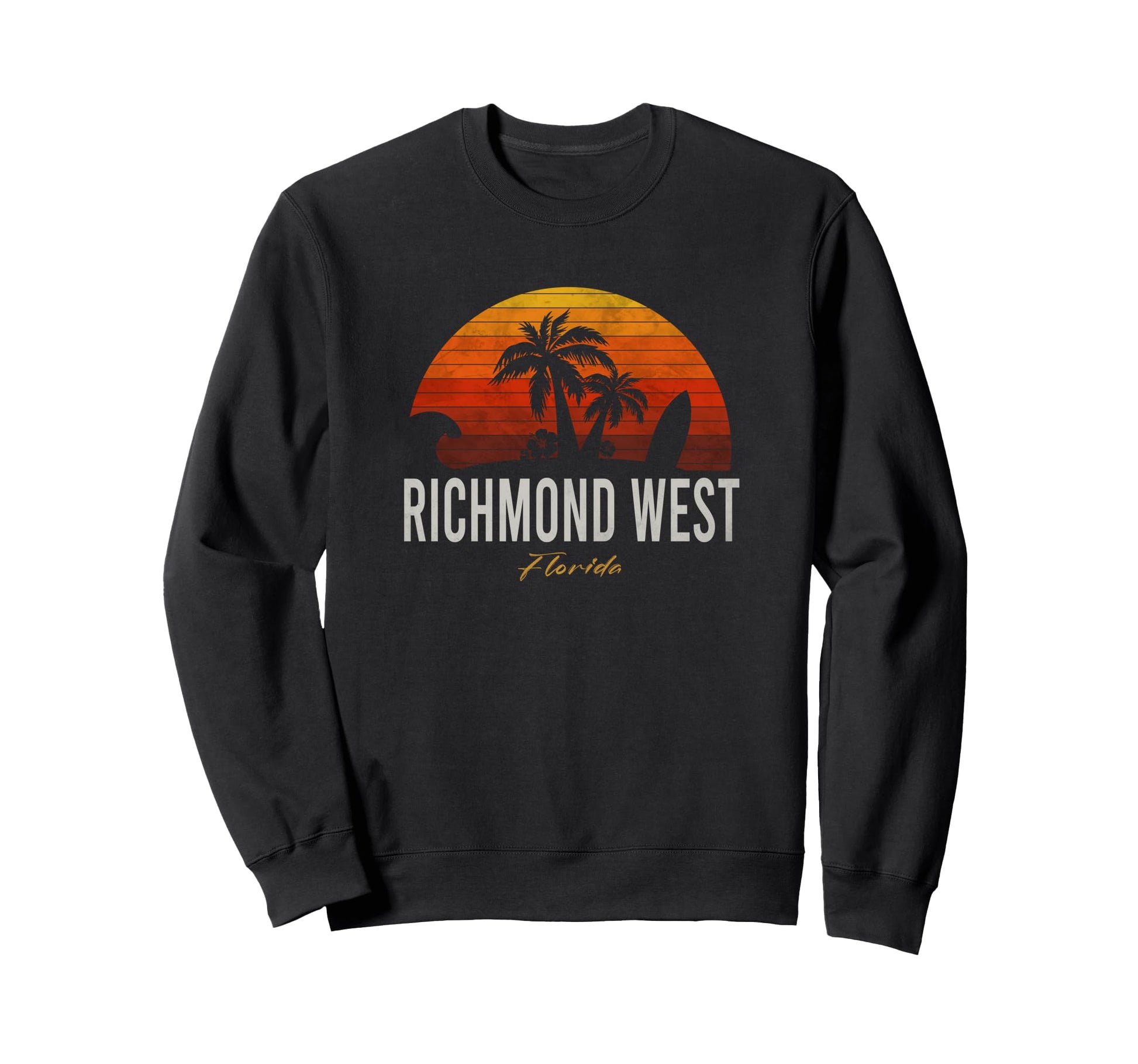 Richmond West Florida Surfer Beach Sweatshirt - Graphic Print for Adults - T-Shirt, Sweatshirt, Hoodie