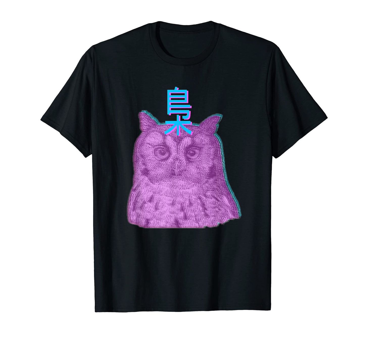 Owl Vaporwave Aesthetic Japanese Art T-Shirt - Novelty Apparel Men Women - T-Shirt, Sweatshirt, Hoodie