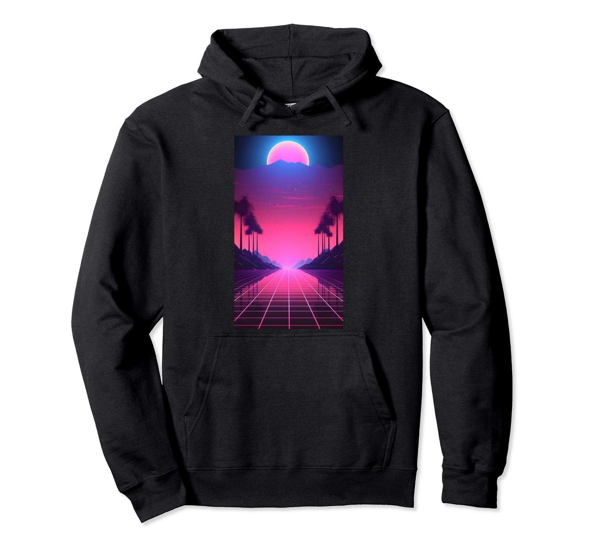 80S Vaporwave Purple Aesthetic Hoodie - Streetwear Style for Adults - T-Shirt, Sweatshirt, Hoodie