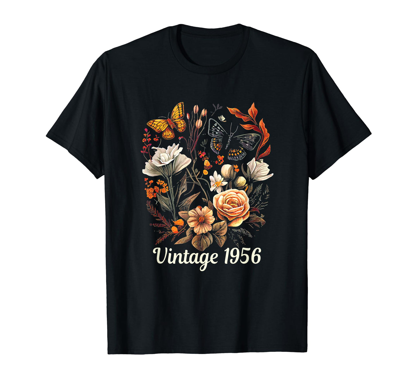 1956 Boho Rose Floral Flower T-Shirt - Aesthetic Graphic Men Women - T-Shirt, Sweatshirt, Hoodie
