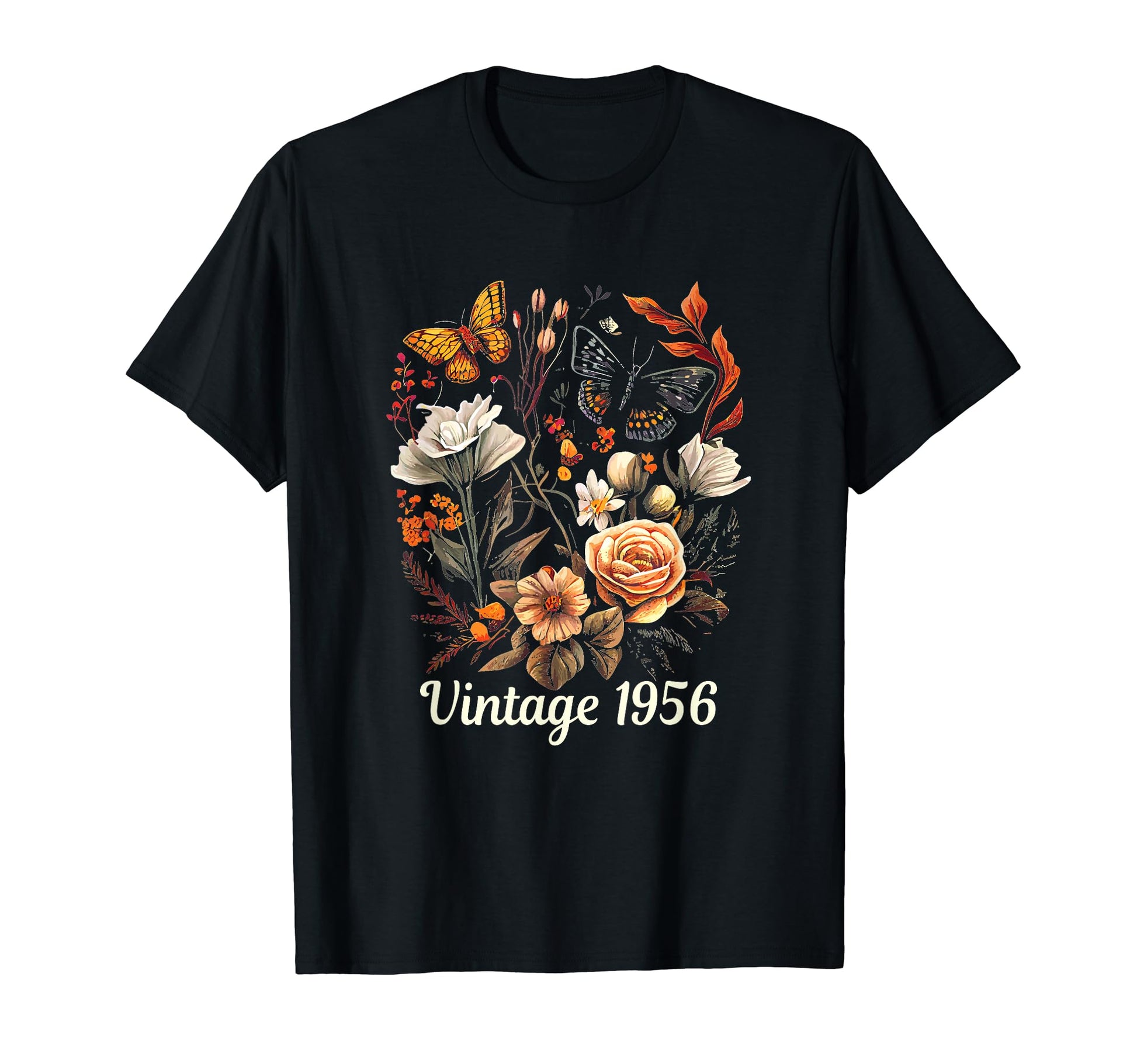 1956 Boho Rose Floral Flower T-Shirt - Aesthetic Graphic Men Women - T-Shirt, Sweatshirt, Hoodie