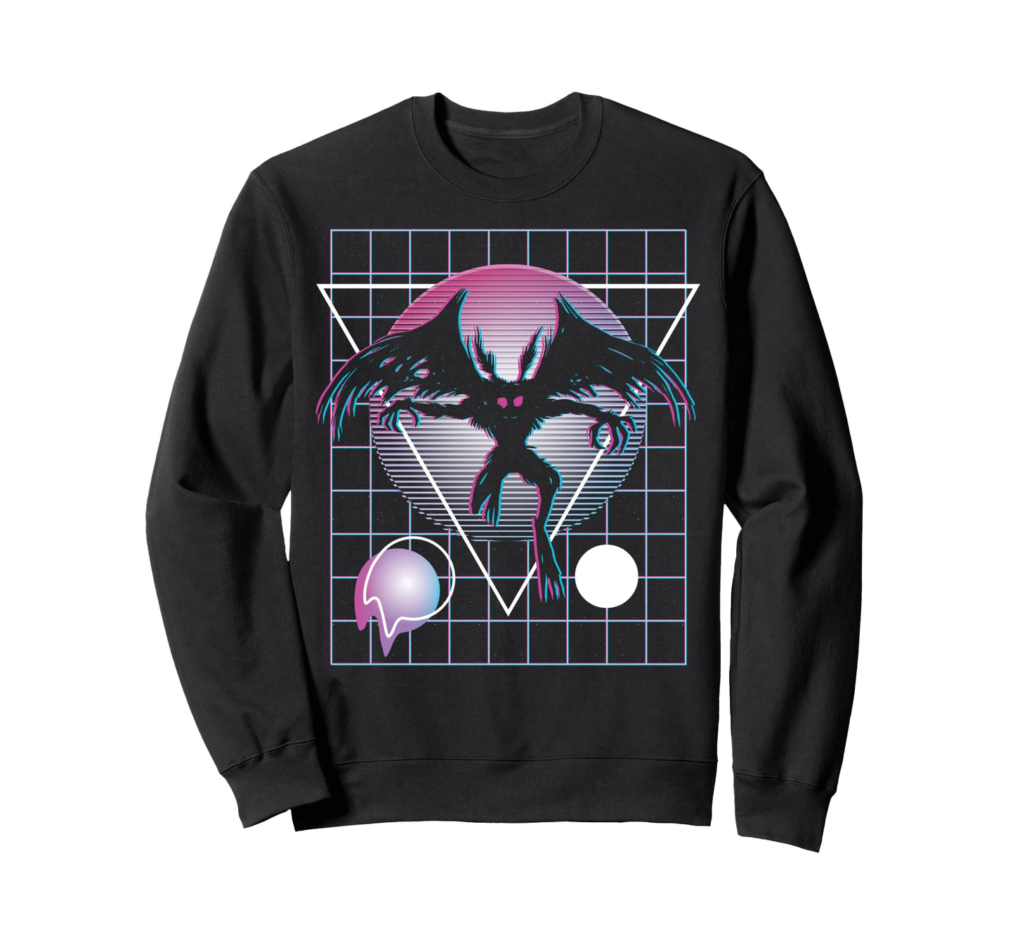 Vaporwave Aesthetic Mothman Sweatshirt - Custom Art Print Unisex - T-Shirt, Sweatshirt, Hoodie