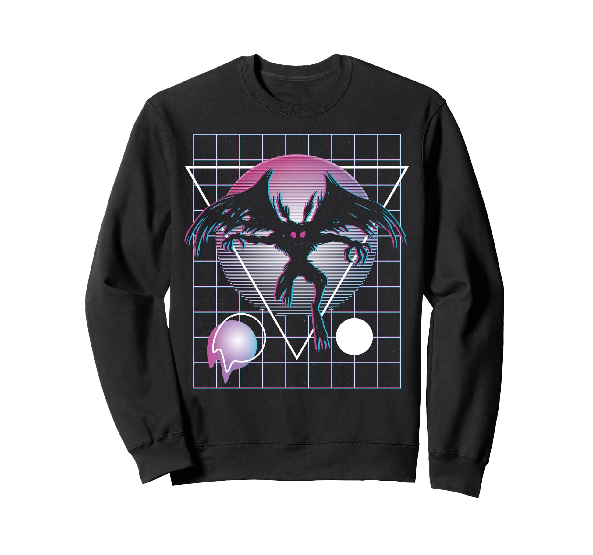 Vaporwave Aesthetic Mothman Sweatshirt - Custom Art Print Unisex - T-Shirt, Sweatshirt, Hoodie