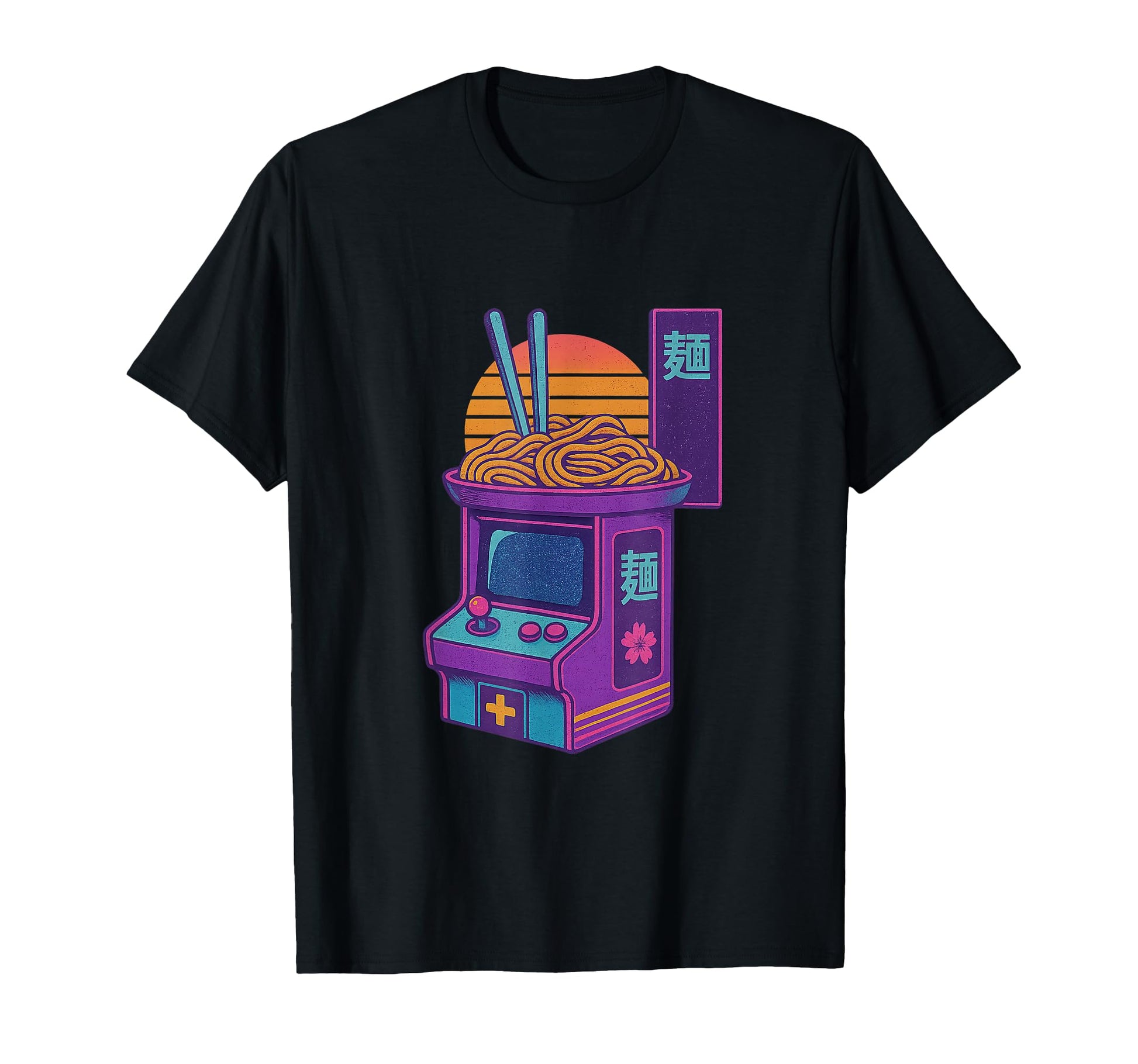 Gaming Ramen Vaporwave Arcade T-Shirt - Fun Novelty Design Men Women - T-Shirt, Sweatshirt, Hoodie