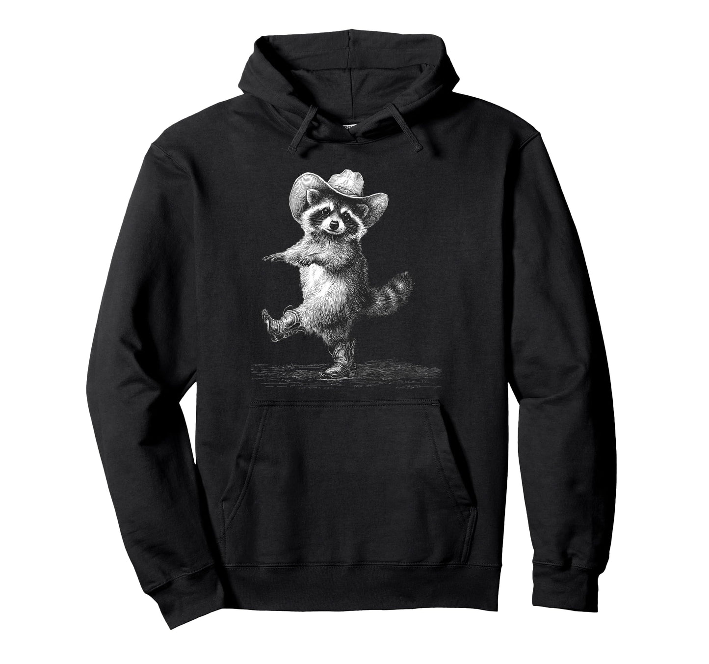 Raccoon Cowboy Rodeo Cowgirl Western Hoodie - Novelty Apparel Men Women - T-Shirt, Sweatshirt, Hoodie