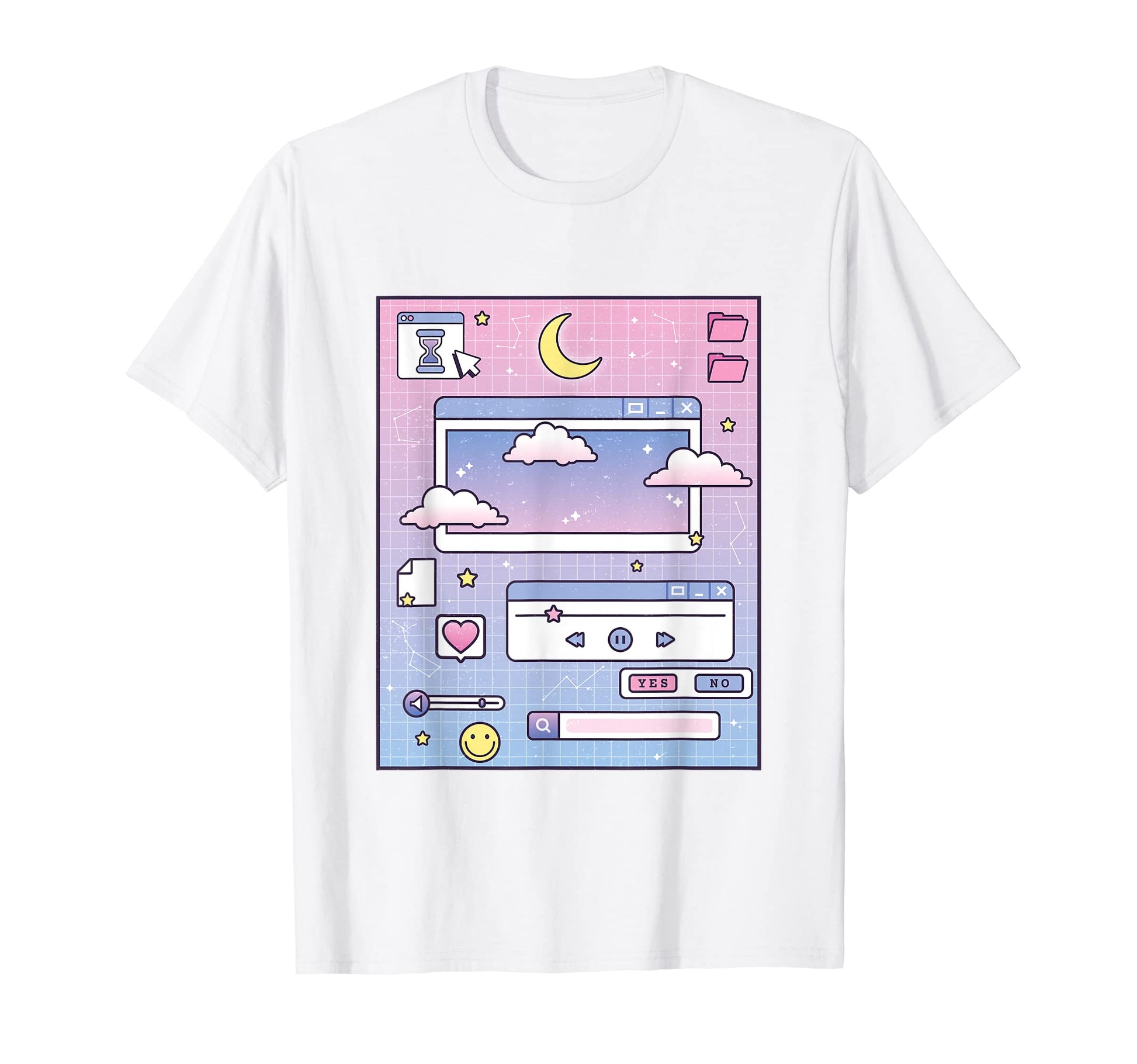 Vaporwave Aesthetic 90S E Pastel T-Shirt - Streetwear Style for Adults - T-Shirt, Sweatshirt, Hoodie