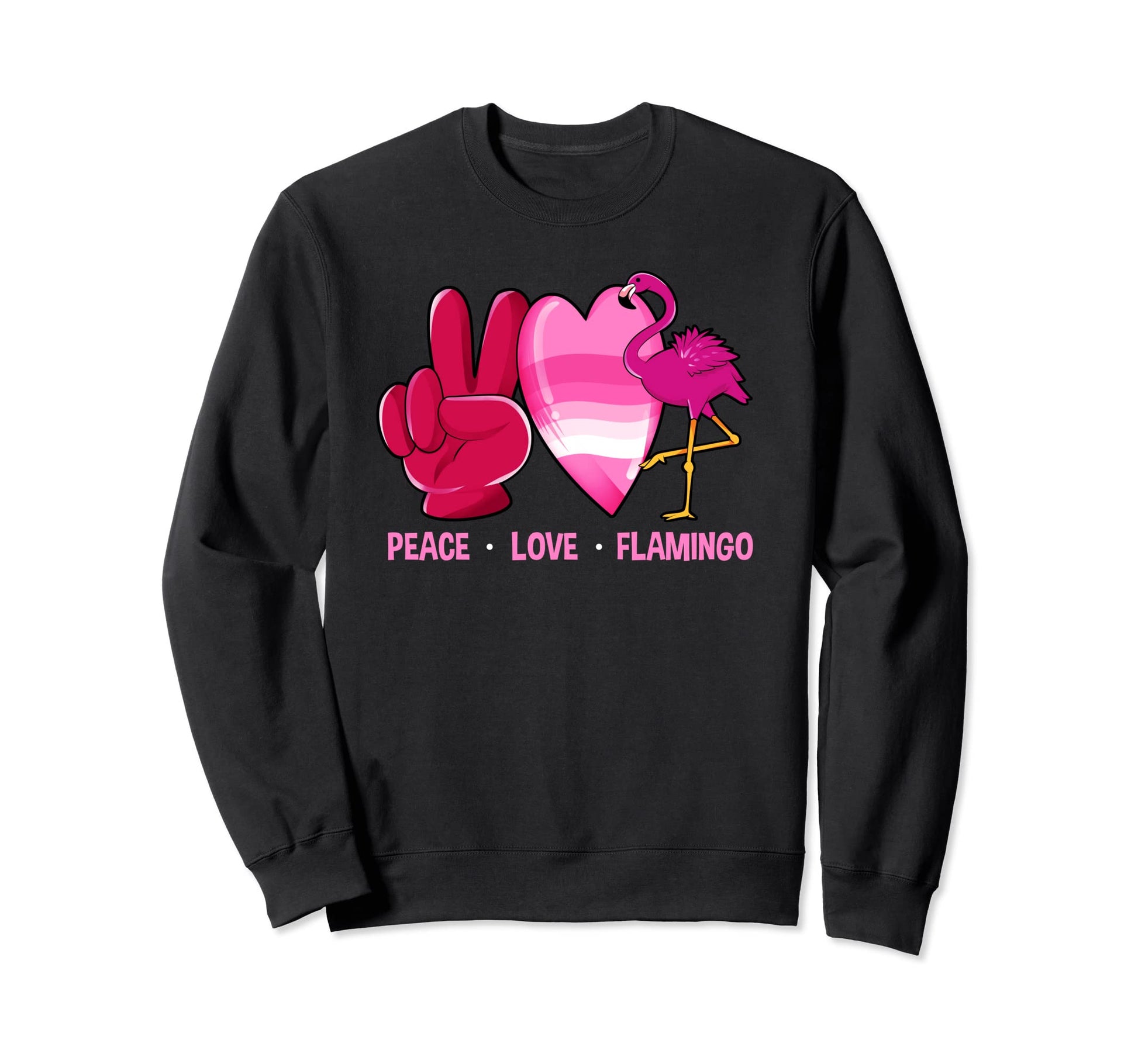 Funny Flamingo Flamingo Love Sweatshirt - Minimalist Print Unisex - T-Shirt, Sweatshirt, Hoodie