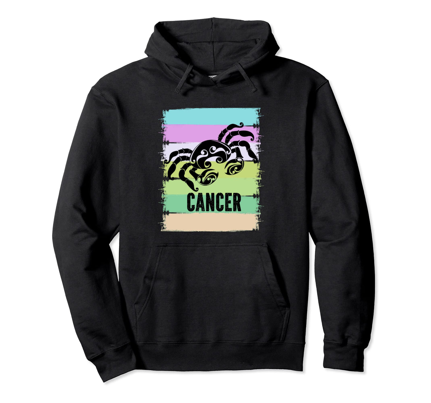 Rainbow Cancer Star Sign Purple Pretty Hoodie - Aesthetic Graphic Unisex - T-Shirt, Sweatshirt, Hoodie