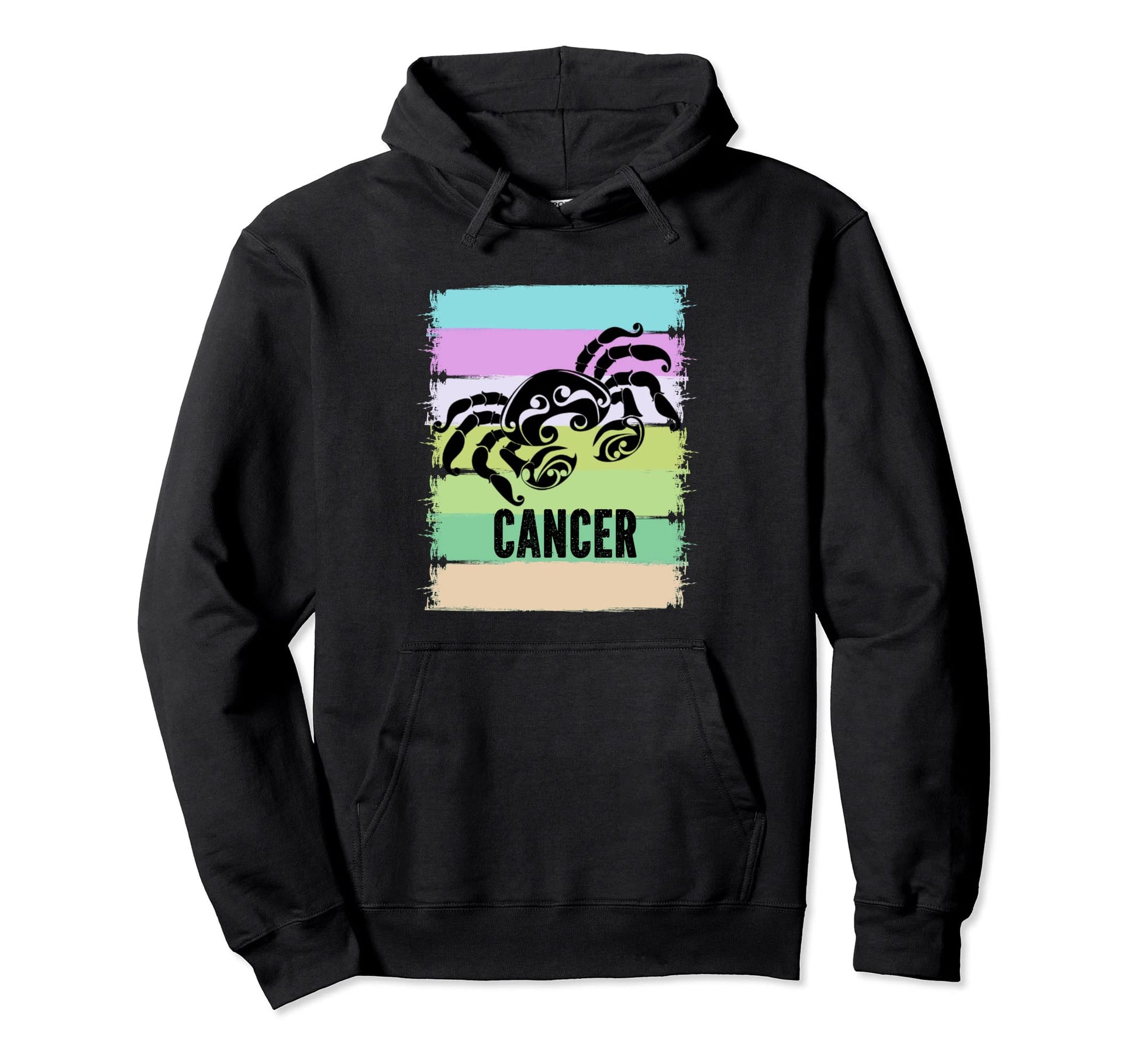 Rainbow Cancer Star Sign Purple Pretty Hoodie - Aesthetic Graphic Unisex - T-Shirt, Sweatshirt, Hoodie