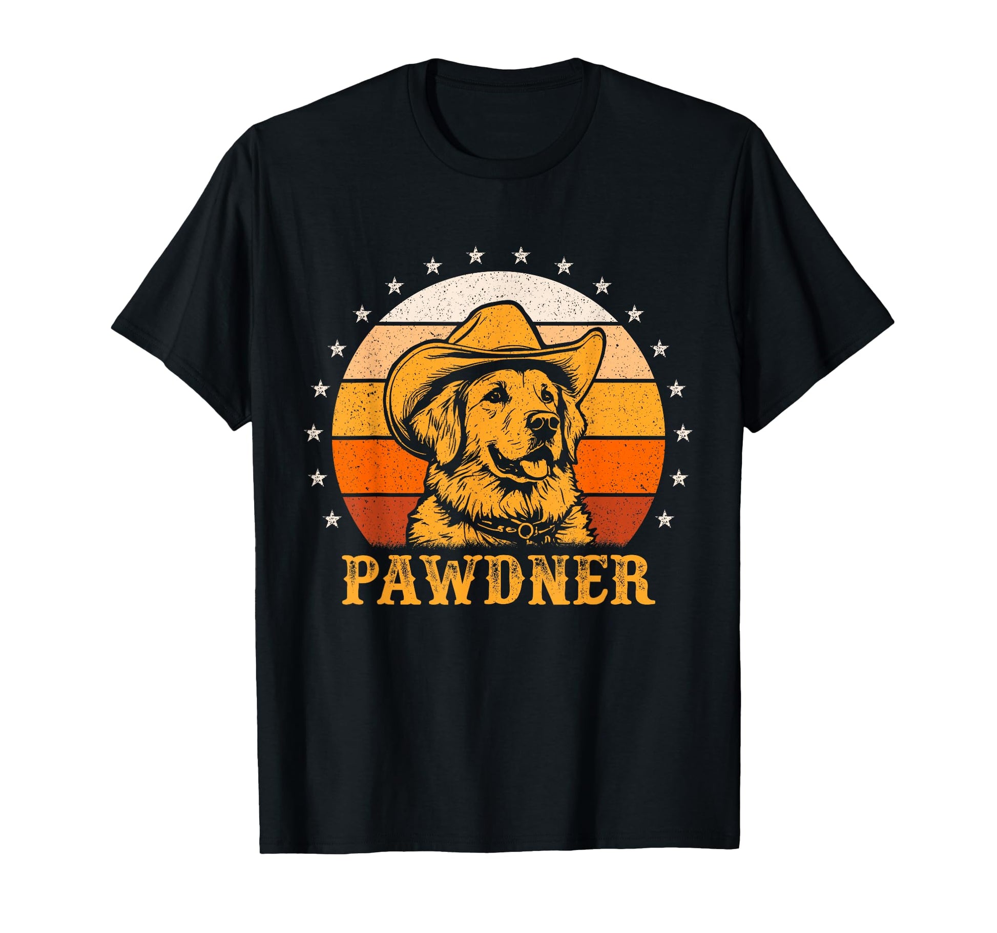 Pawdner Golden Retriever Cowboy Hat T-Shirt - Streetwear Style Unisex - T-Shirt, Sweatshirt, Hoodie