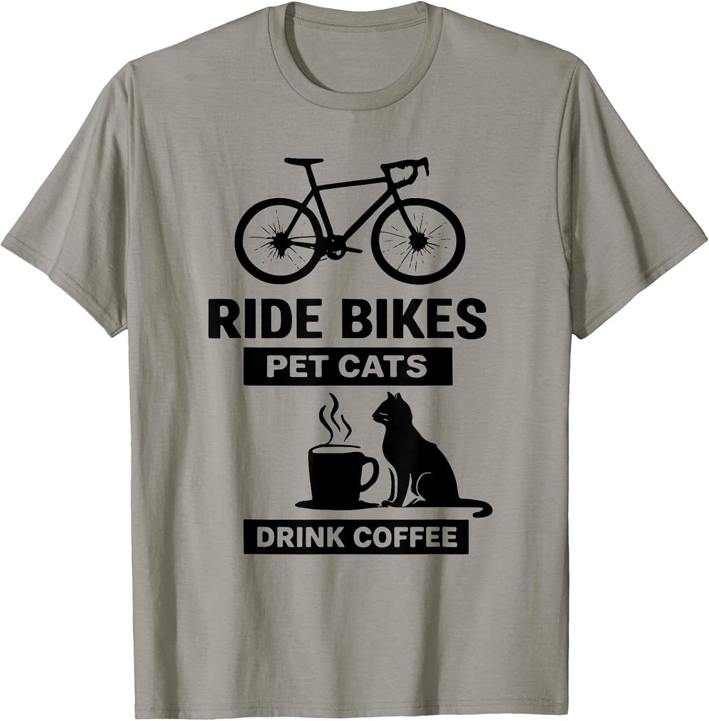 Cycling Cat Coffee Lifestyle - Adult & Kids T-Shirts, Sweatshirts & Hoodies apparel design preview 1