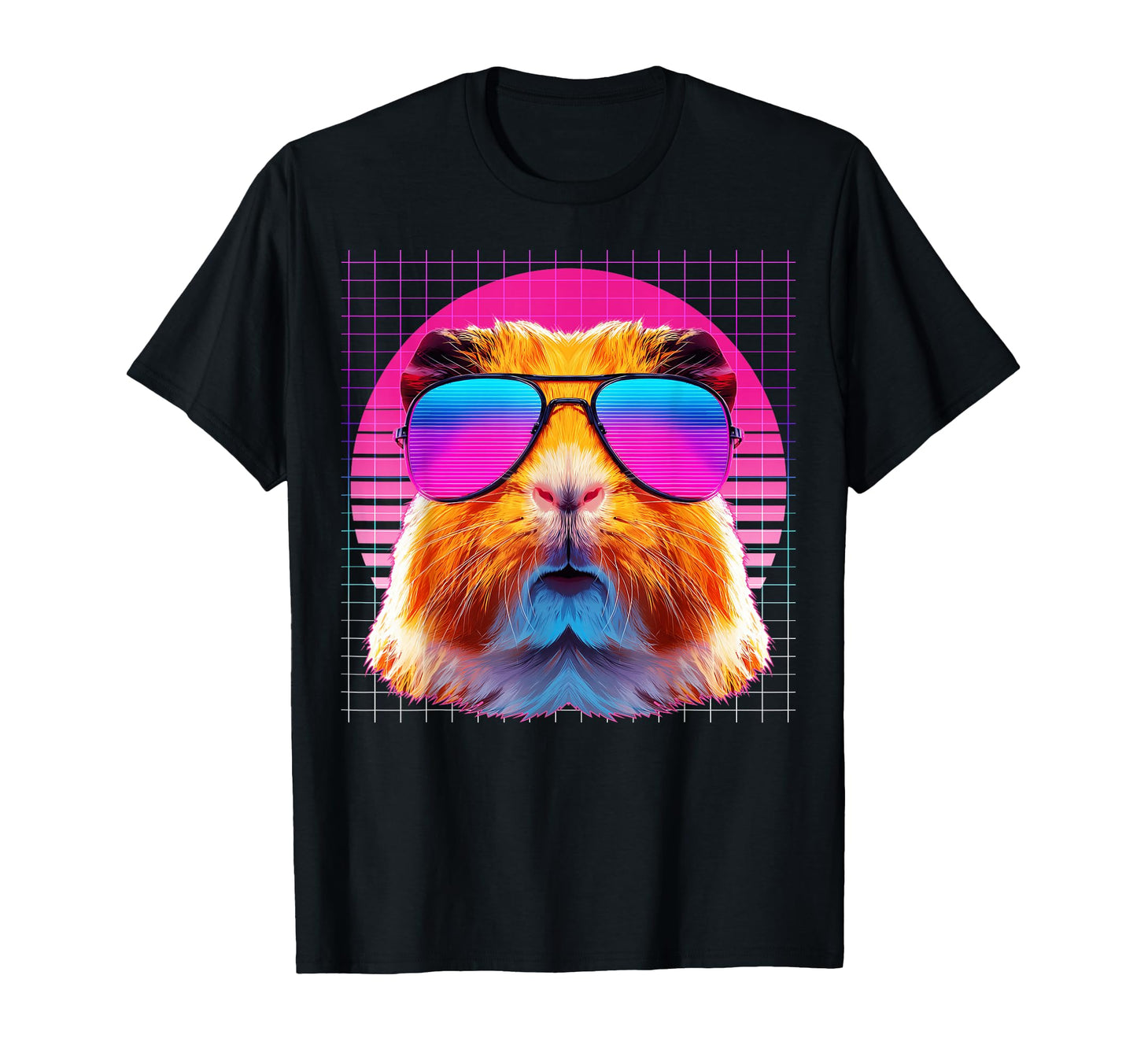 Guinea Pig Sunglasses Pet Vaporwave T-Shirt - Streetwear Style Unisex - T-Shirt, Sweatshirt, Hoodie