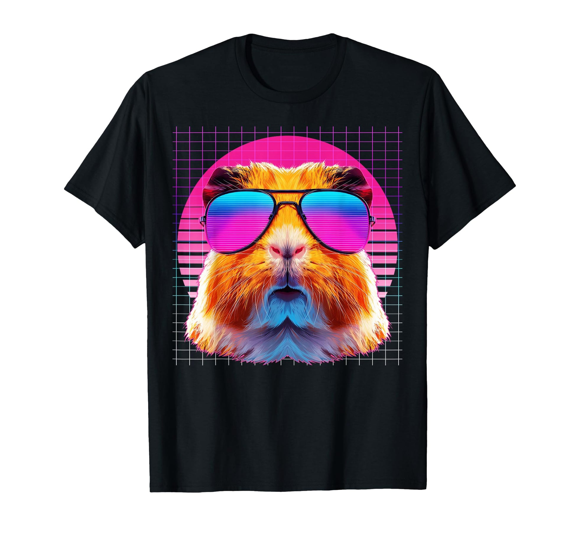 Guinea Pig Sunglasses Pet Vaporwave T-Shirt - Streetwear Style Unisex - T-Shirt, Sweatshirt, Hoodie