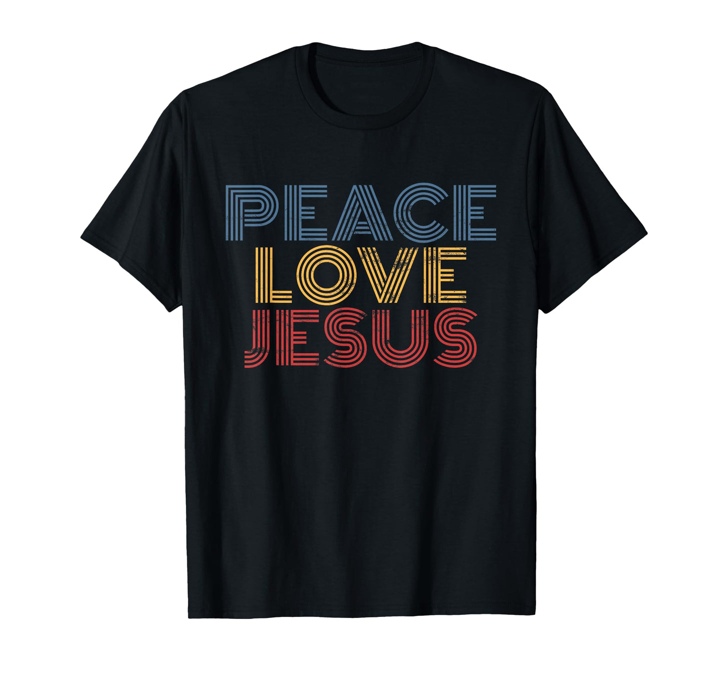 Peace Love Jesus Rainbow Christian T-Shirt - Unique Graphic for Adults - T-Shirt, Sweatshirt, Hoodie