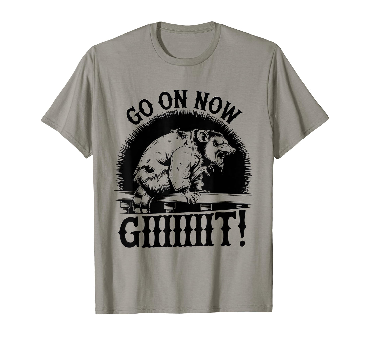 Go Now Git Cowboy Opossum Country T-Shirt - Trendy Graphic Men Women - T-Shirt, Sweatshirt, Hoodie