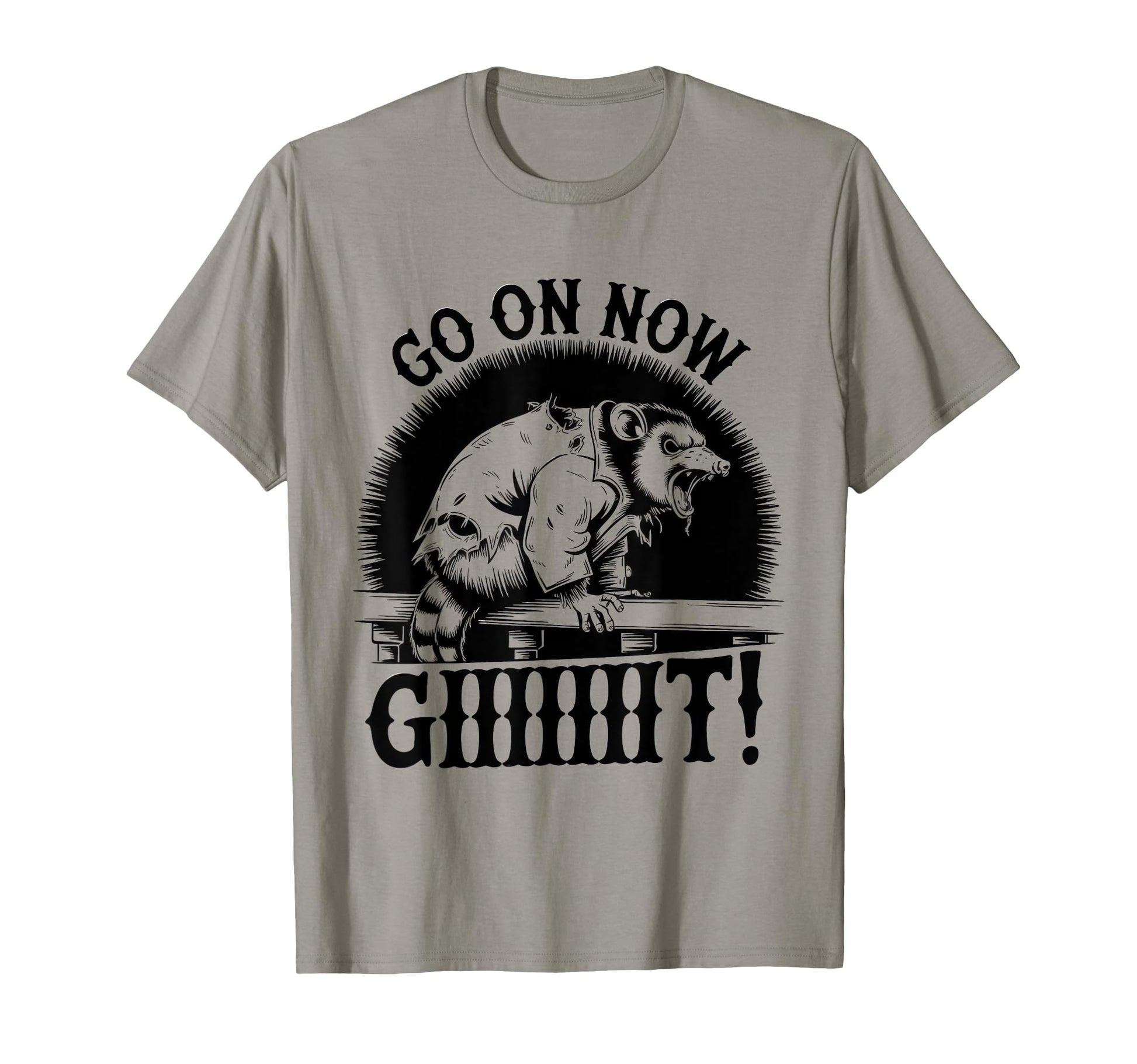 Go Now Git Cowboy Opossum Country T-Shirt - Trendy Graphic Men Women - T-Shirt, Sweatshirt, Hoodie