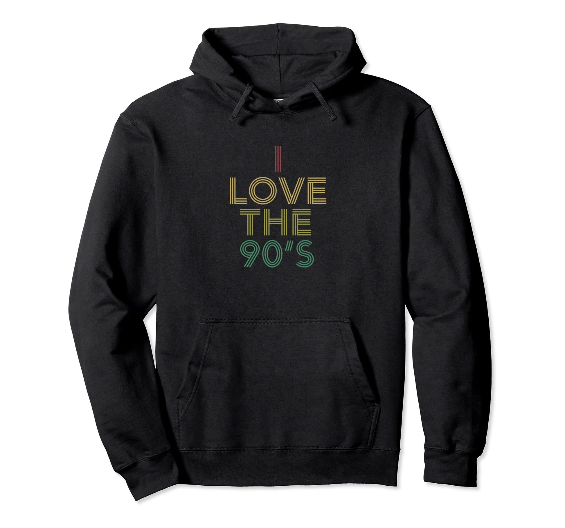 I Love 90S Distressed 70S Hoodie - Minimalist Print for Adults - T-Shirt, Sweatshirt, Hoodie