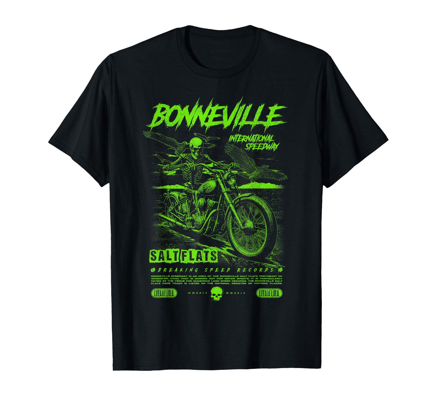 Bonneville Salt Flats Motorcycle T-Shirt - Casual Everyday Wear Men Women - T-Shirt, Sweatshirt, Hoodie