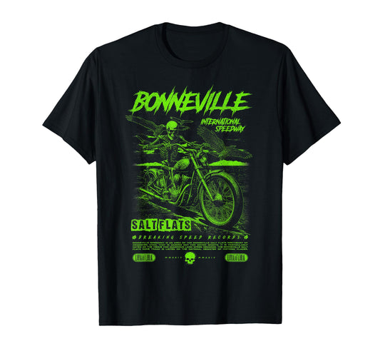 Bonneville Salt Flats Motorcycle T-Shirt - Casual Everyday Wear Men Women - T-Shirt, Sweatshirt, Hoodie