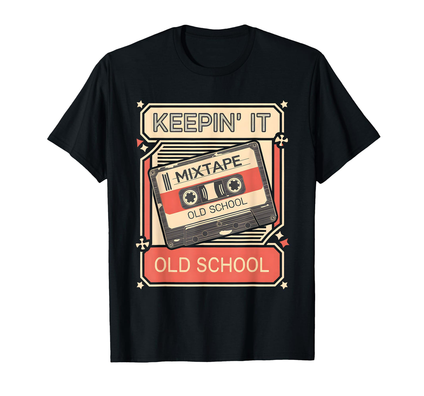 Old School Hip Hop 80S 90S Cassette T-Shirt - Minimalist Print for Adults - T-Shirt, Sweatshirt, Hoodie