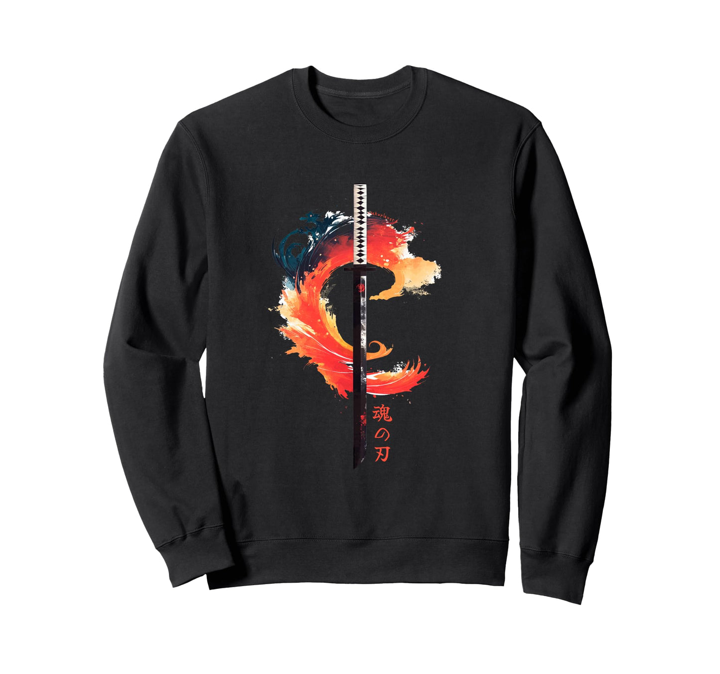 Samurai Blade Japanese Katana Sweatshirt - Unique Graphic Men Women - T-Shirt, Sweatshirt, Hoodie