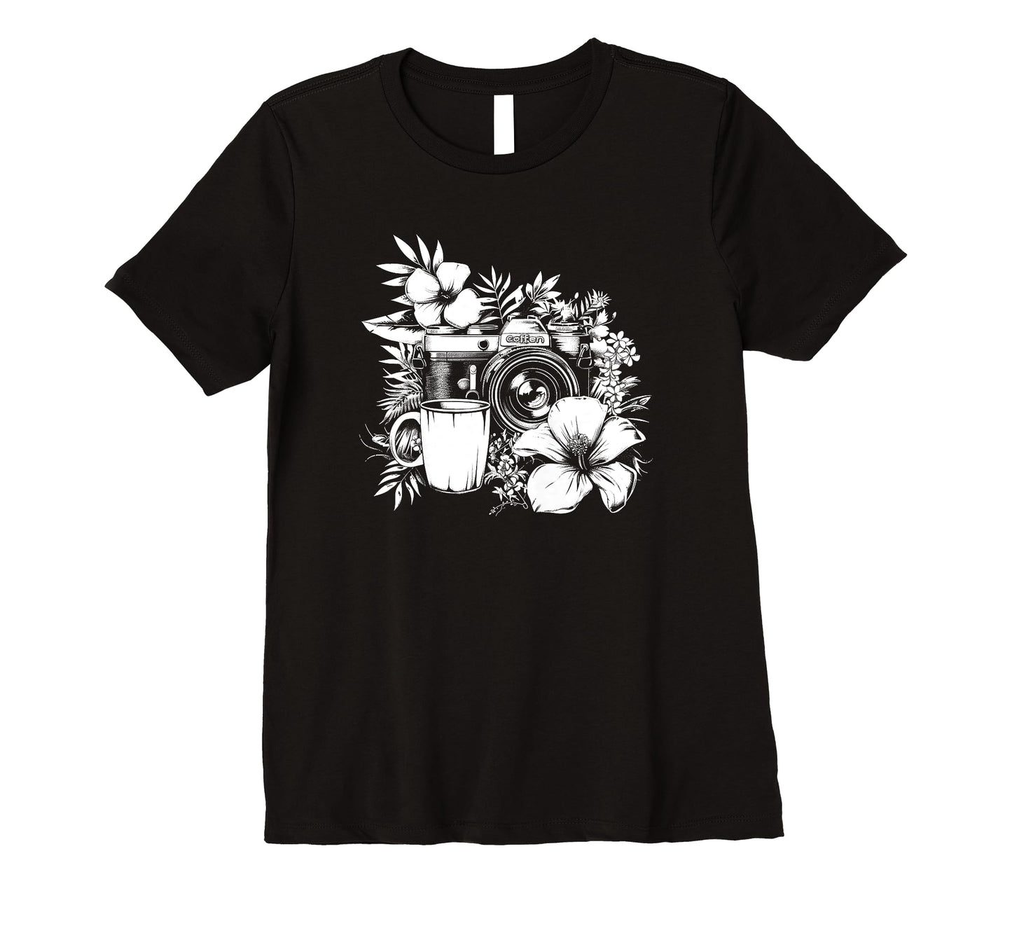 Womens Photographer Coffee Camera T-Shirt - Fun Novelty Design Unisex - T-Shirt, Sweatshirt, Hoodie