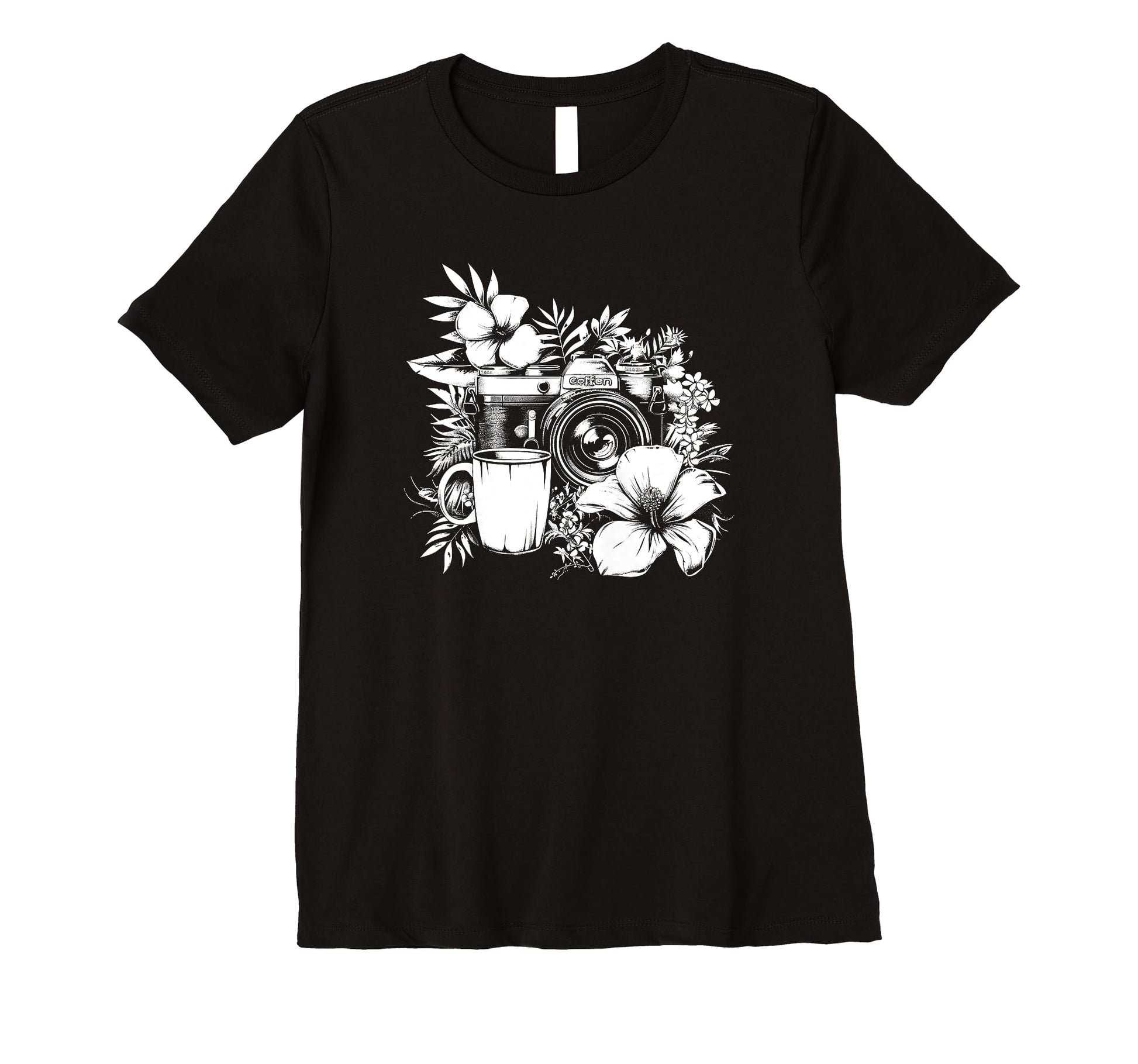 Womens Photographer Coffee Camera T-Shirt - Fun Novelty Design Unisex - T-Shirt, Sweatshirt, Hoodie