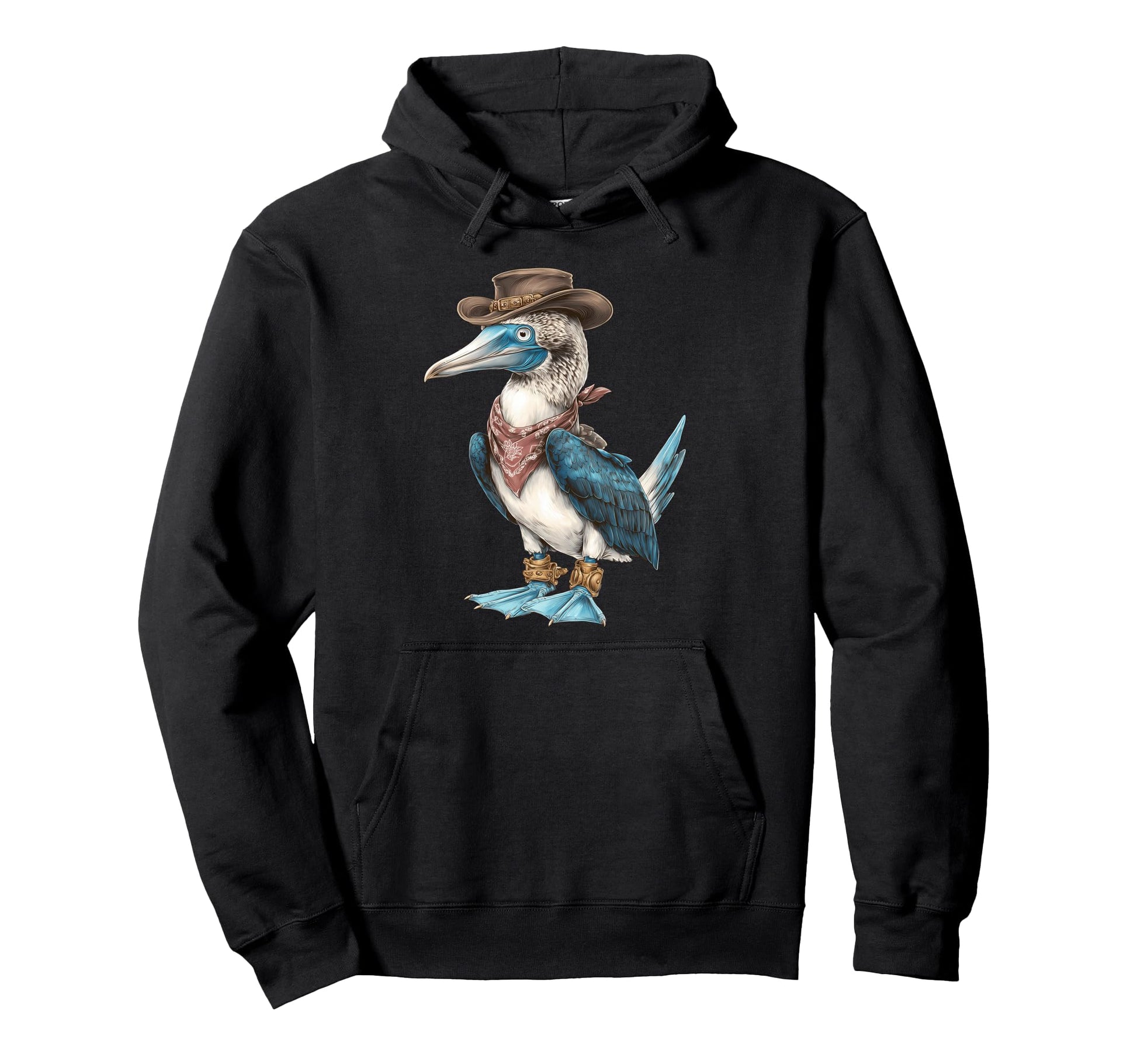 Blue Footed Booby Cowboy Cowgirl Hoodie - Casual Everyday Wear Unisex - T-Shirt, Sweatshirt, Hoodie