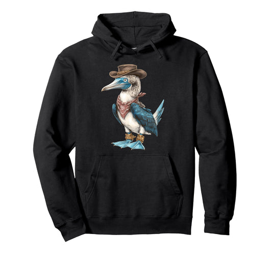 Blue Footed Booby Cowboy Cowgirl Hoodie - Casual Everyday Wear Unisex - T-Shirt, Sweatshirt, Hoodie