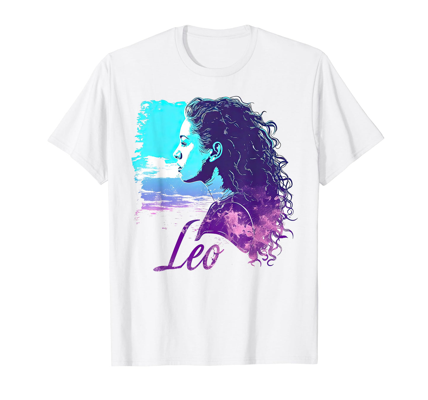 Leo Zodiac Sign Vaporwave Aesthetic T-Shirt - Minimalist Print for Adults - T-Shirt, Sweatshirt, Hoodie