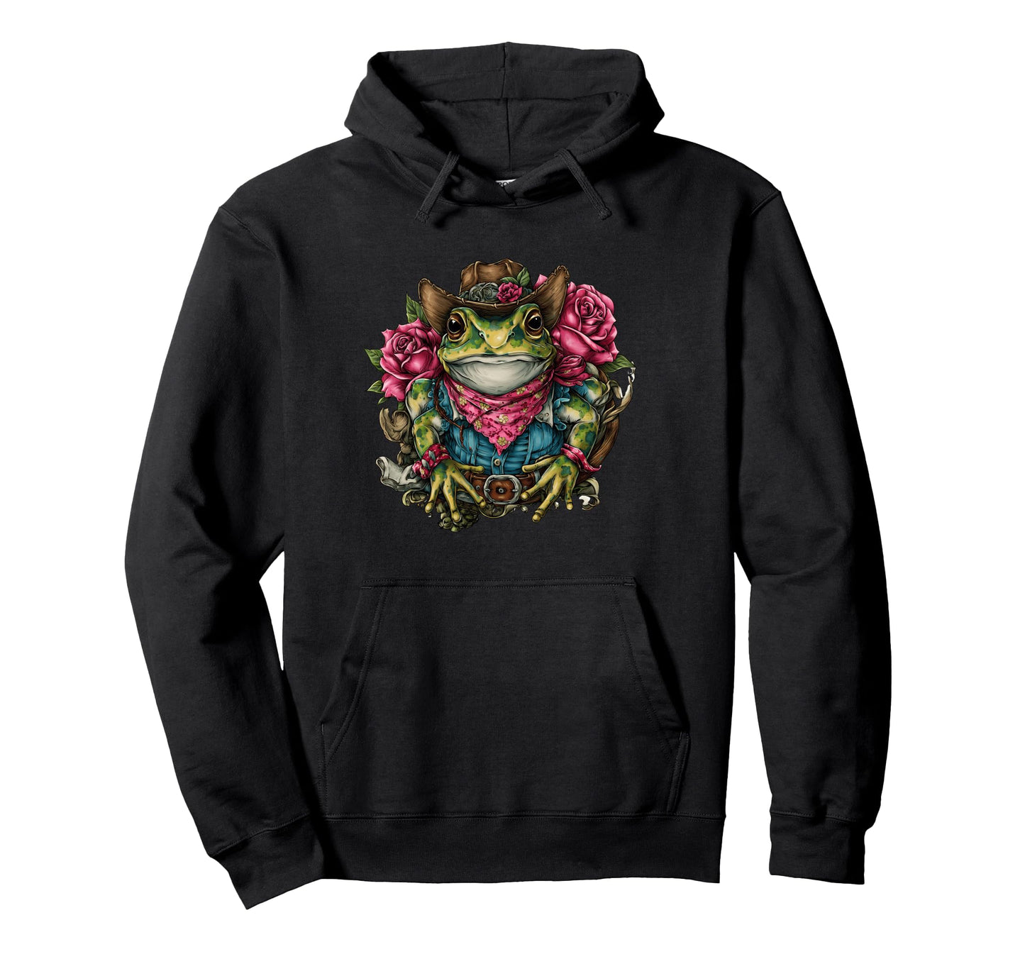 Frog Cowboy Toad Rodeo Cowgirl Western Hoodie - Aesthetic Graphic Unisex - T-Shirt, Sweatshirt, Hoodie