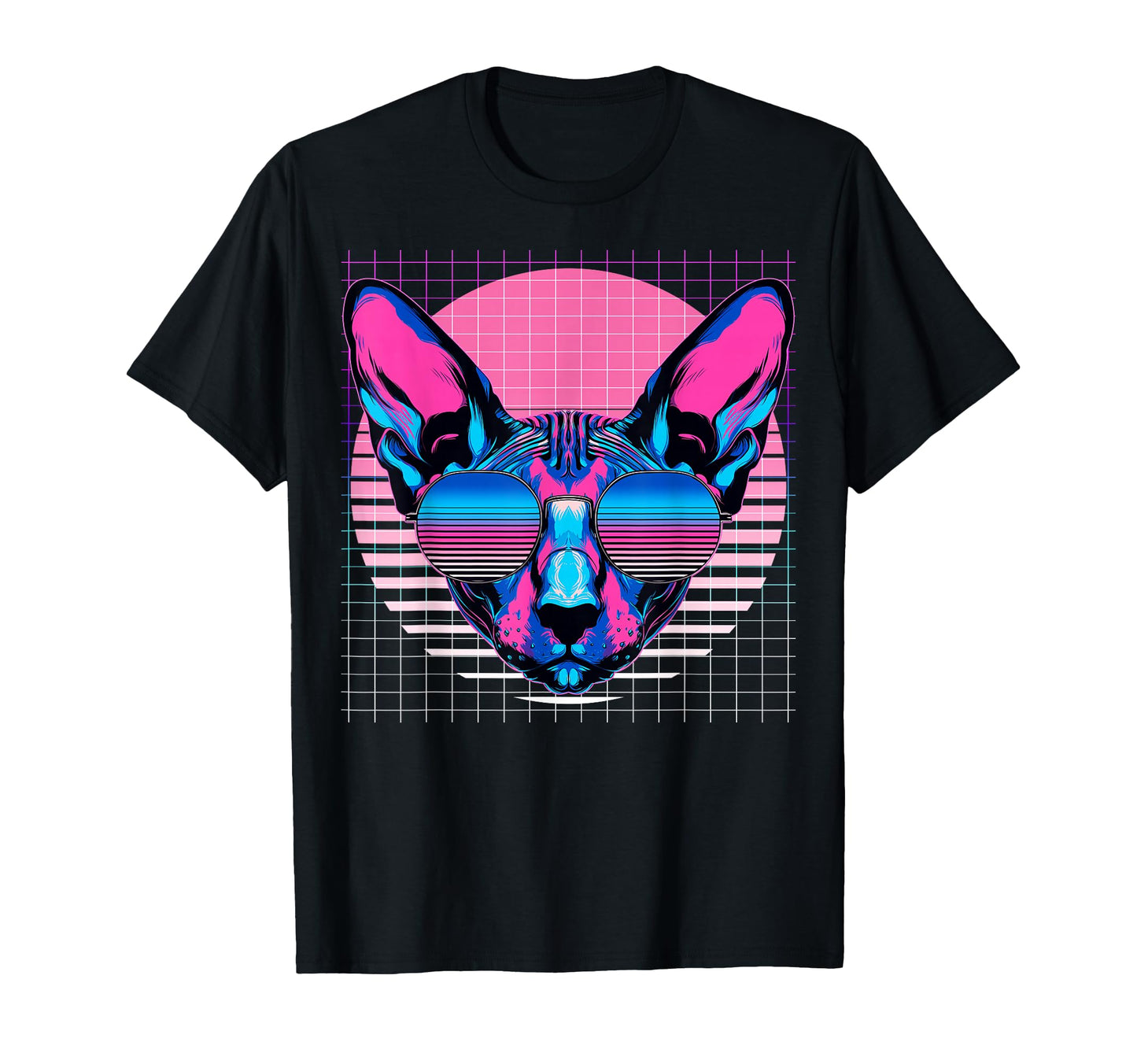 Oriental Shorthair Sunglasses Cat T-Shirt - Minimalist Print Men Women - T-Shirt, Sweatshirt, Hoodie